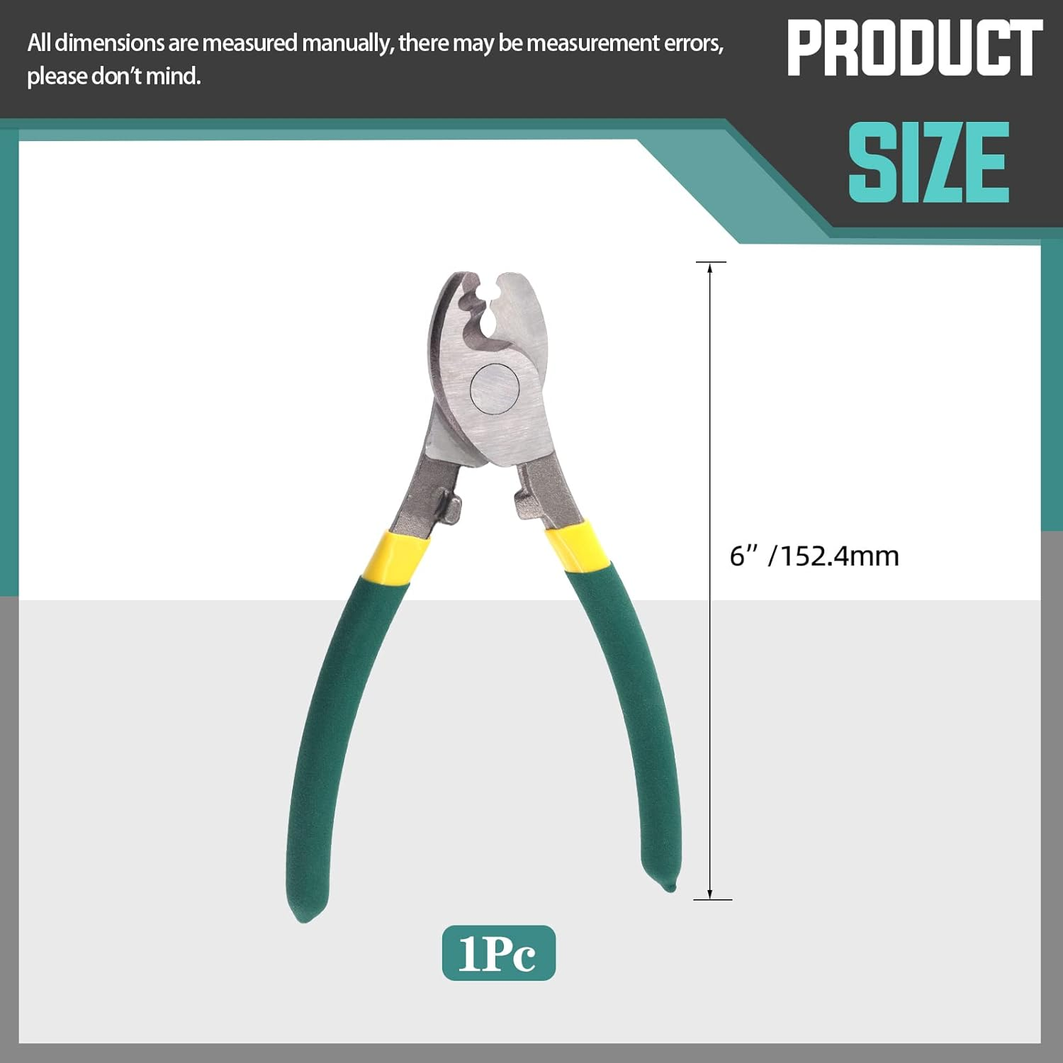 Keadic 6"/150Mm Heavy Duty Cable Cutter, Multifunctional Industrial Ihigh Leverage Curve Jaw Wire Cutters with Soft Anti-Slip Handle for Cutting Communications Cable Copper Aluminum Bolts image number 5