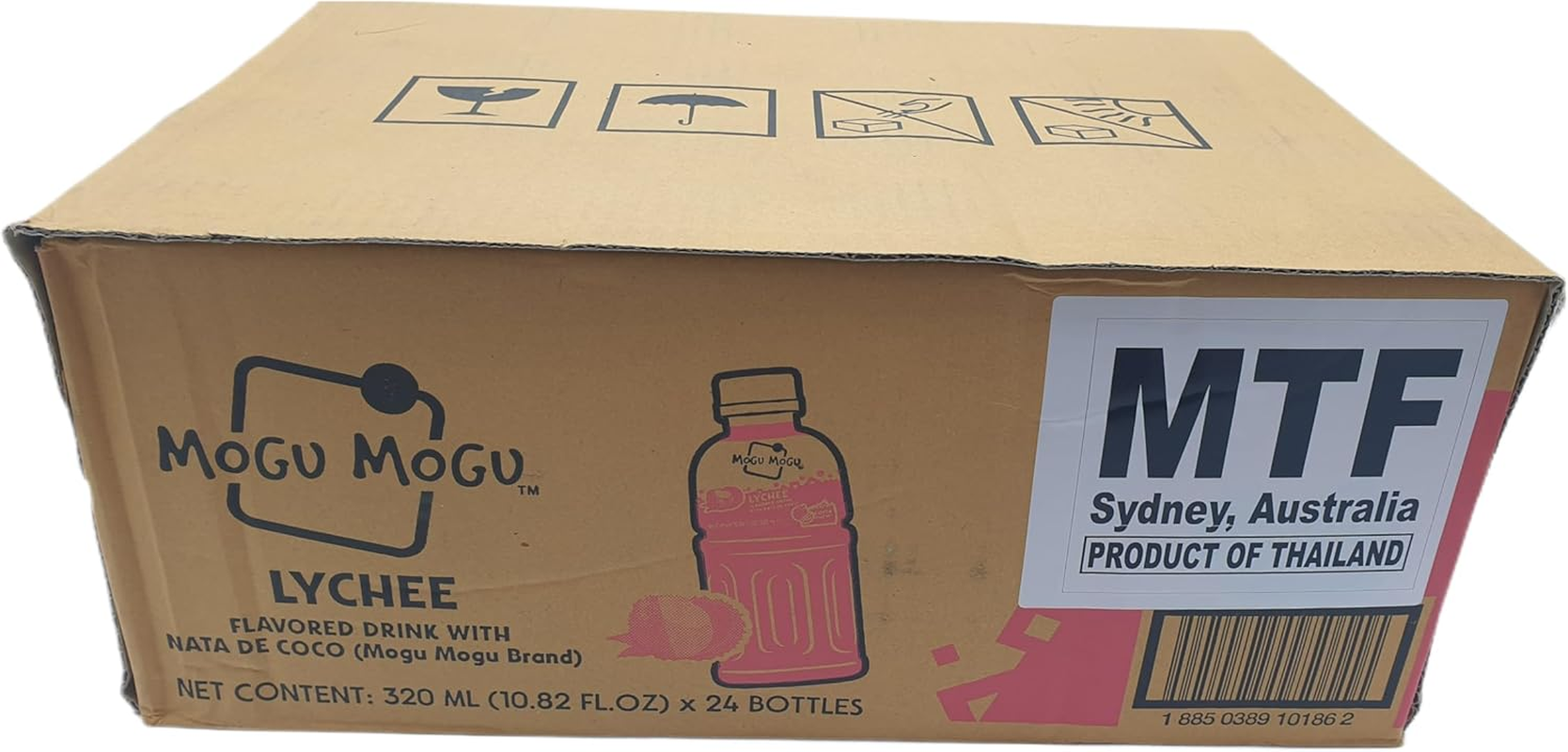 Mogu Mogu Lychee Drink with Nata De Coco | Popular Fruit Drink with Chewy Coco Jelly | Refreshing Sweet Lychee Flavour | 320Ml Bottles | 24 Pack image number 3