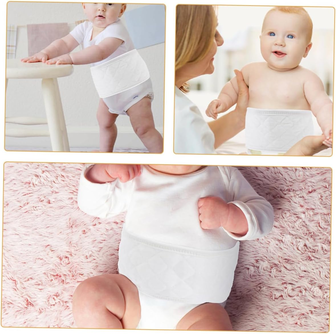 VICASKY 8Pcs Maternity Belly Bands Cotton Umbilical Cord Covers Newborn Belly Wraps Soft Protection Belt image number 3