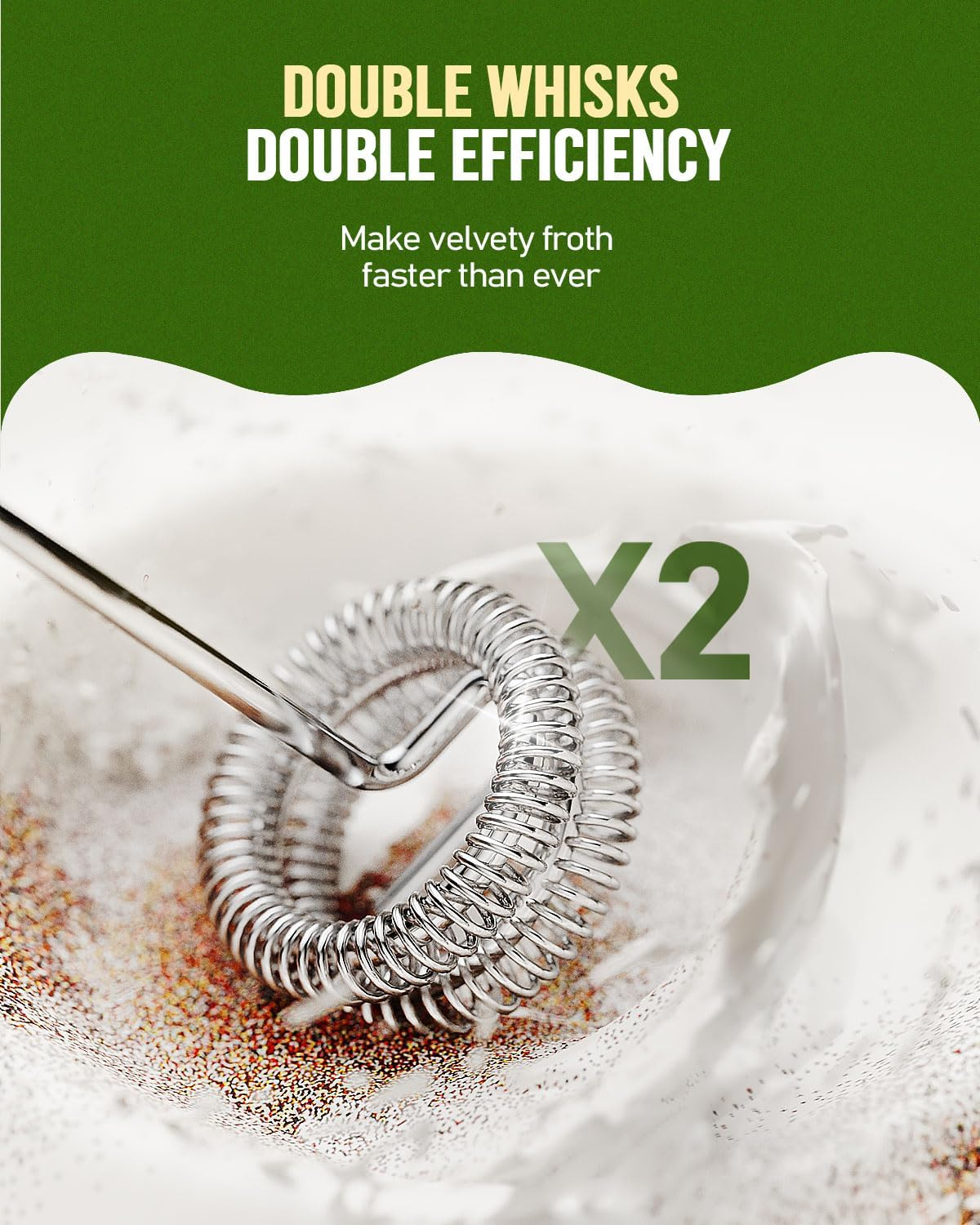 Maestri House Rechargeable Milk Frother, Handheld Electric Foam Maker Waterproof Detachable Stainless Steel Whisk Drink Mixer Foamer with Stand, 2 Whisks for Lattes, Cappuccino (Black) (PAWG-769)