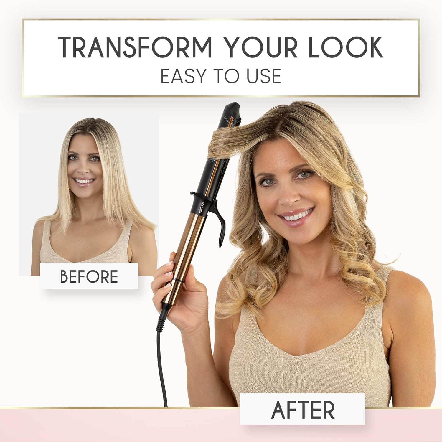 ELLA BELLA&reg; Curling Iron 1.25" &bull; Professional Hair Curler &bull; 1.25 Inch Curling Iron &bull; Ceramic Curling Irons &bull; Transform Your Look in Seconds &bull; Suitable for All Hair Types &bull; Say Goodbye to Heat Damage image number 3