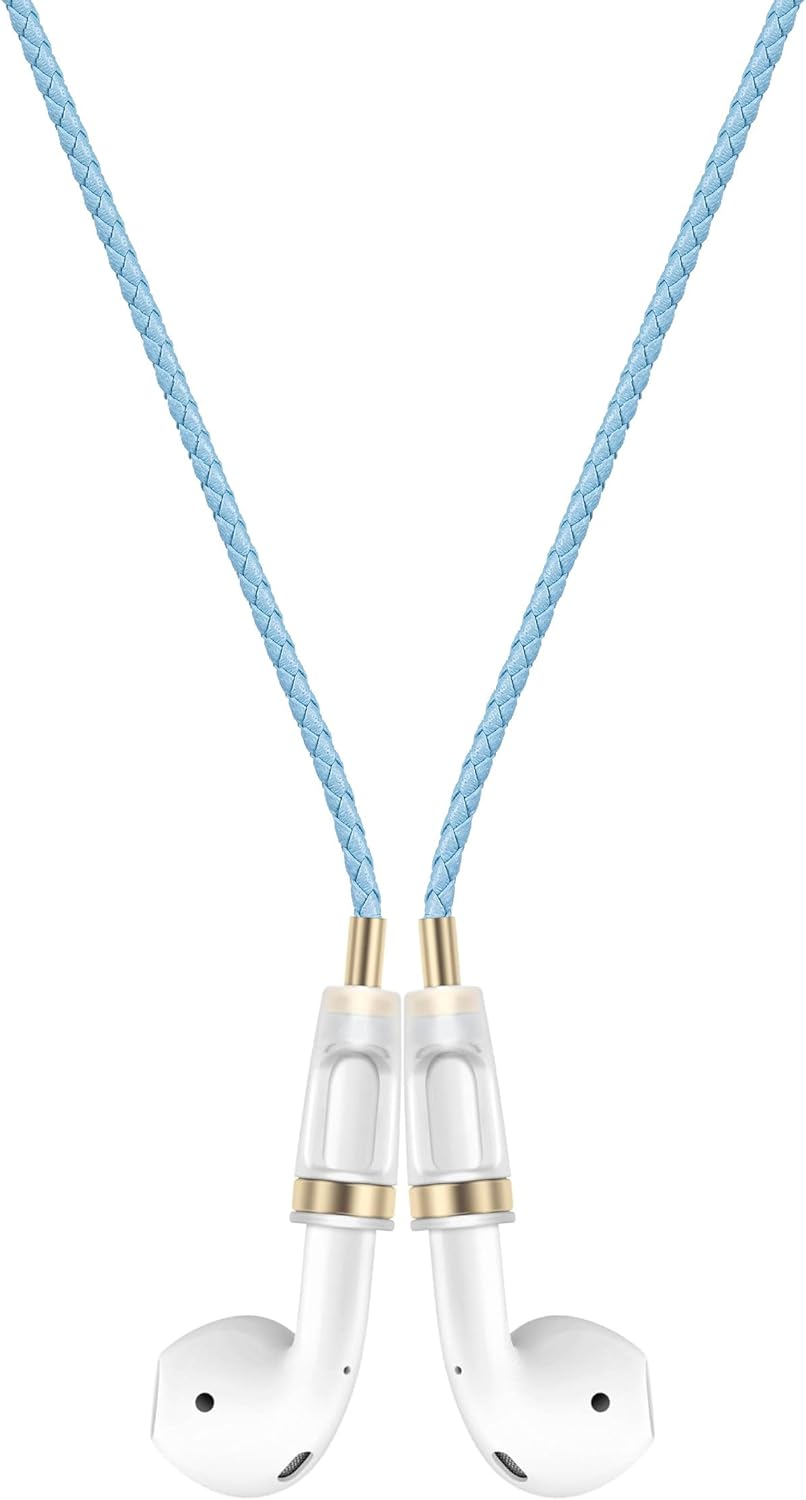 Lawonda Anti-Lost Neck Strap for Airpods, PU Leather Strong Magnetic Necklace Holder String, Compatible with Airpods 1&2/ Pro /3Rd /Pro 2