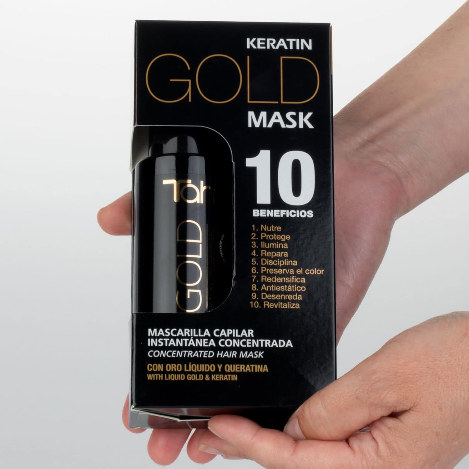Tahe Keratin Gold Mask Concentrated Instant Hair Mask with Liquid Gold and Keratin, 125 Ml image number 1