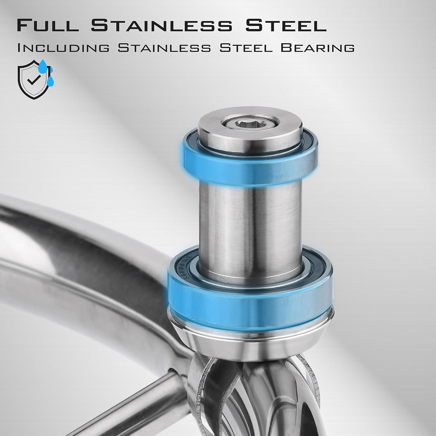 GOMEXUS Boat Steering Wheel Knob,316 Stainless Steel Suicide Wheel Knob Spinner,Universal Fit for Tractors,Trucks,Mowers image number 1