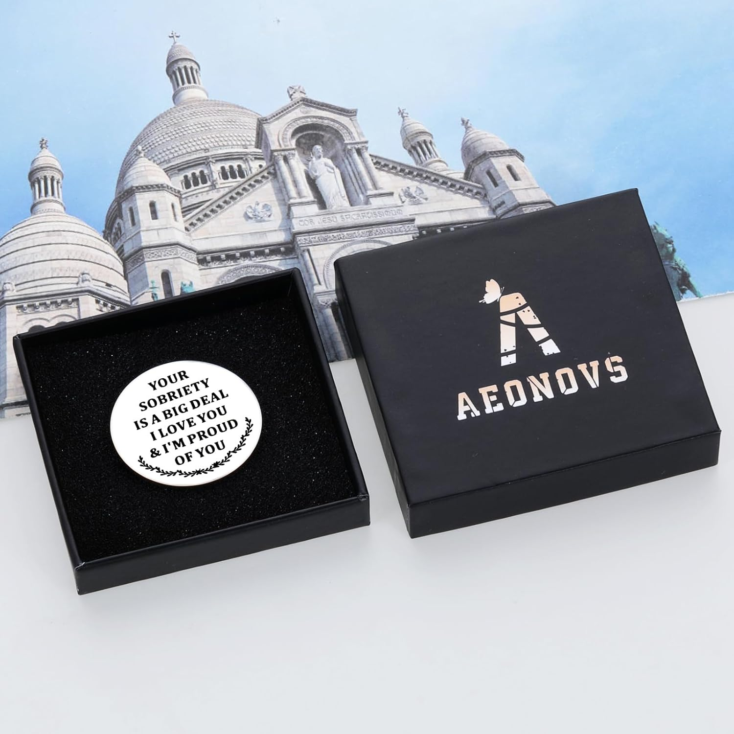 1 Year Sobriety Token, Boys Stress Relief Gifts, Sobriety Gifts for Men Women, Aa Medallions, One Year Sober Gifts for Him, Recovery Gifts Alcoholics Anonymous Gifts, Cancer Survivor Gifts, Silver image number 5