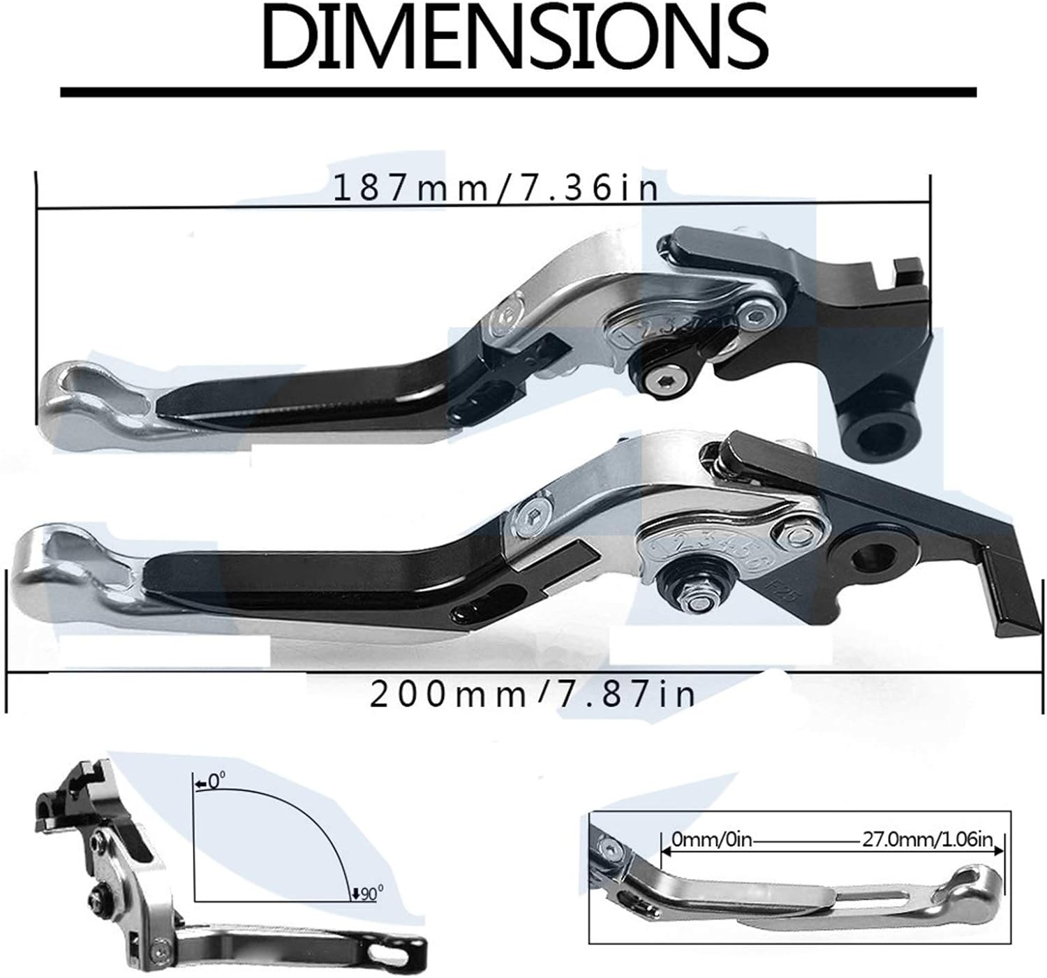 Motorbike Brake Clutch Lever for Kawa&Saki Z750 2007 2008 2009 2010 2011 2012 CNC Aluminum Motorcycle Adjustable Folding Extendable Brake Clutch Levers (Color : 19) image number 1