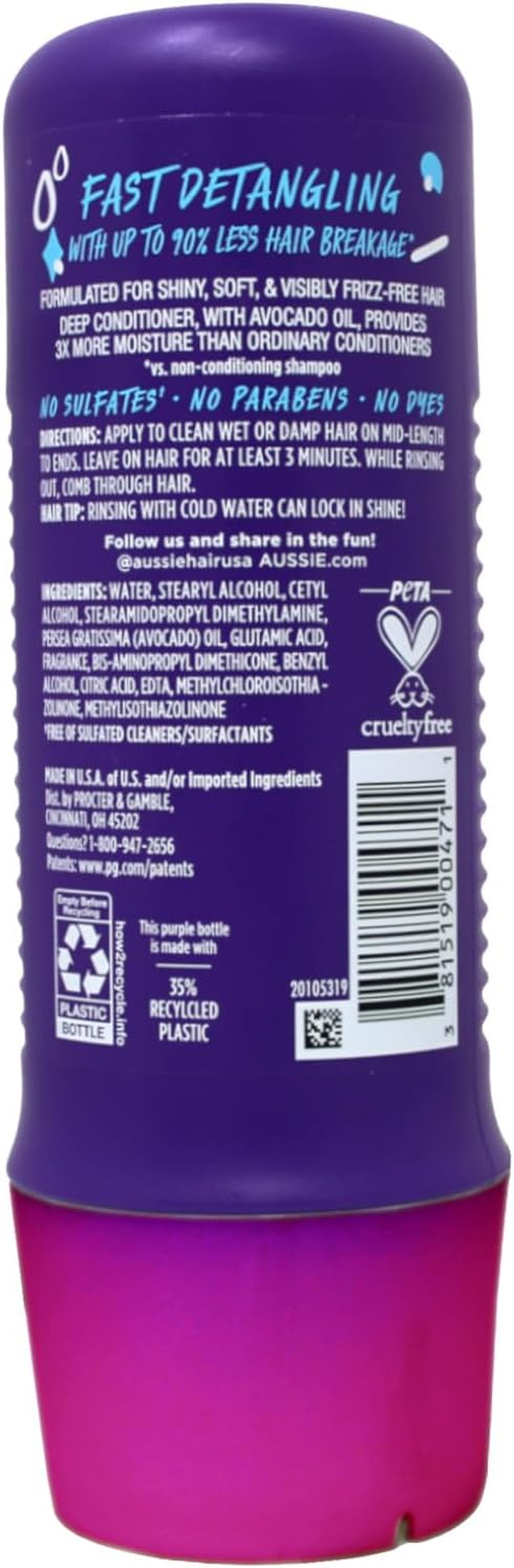 Aussie 3 Minute Miracle Moist Deep Conditioner, 8 Oz image number 4