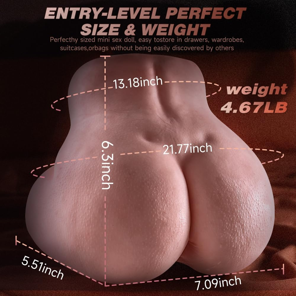 HANIDOLL Pocket Pussy for Men - Men'S Sex Toys Male Masturbators Realistic Adult Toys Sex Doll Stroker 3D Lifelike Soft Butt with Vagina Anal Sex Pleasure Skin Color Adult Toy image number 1