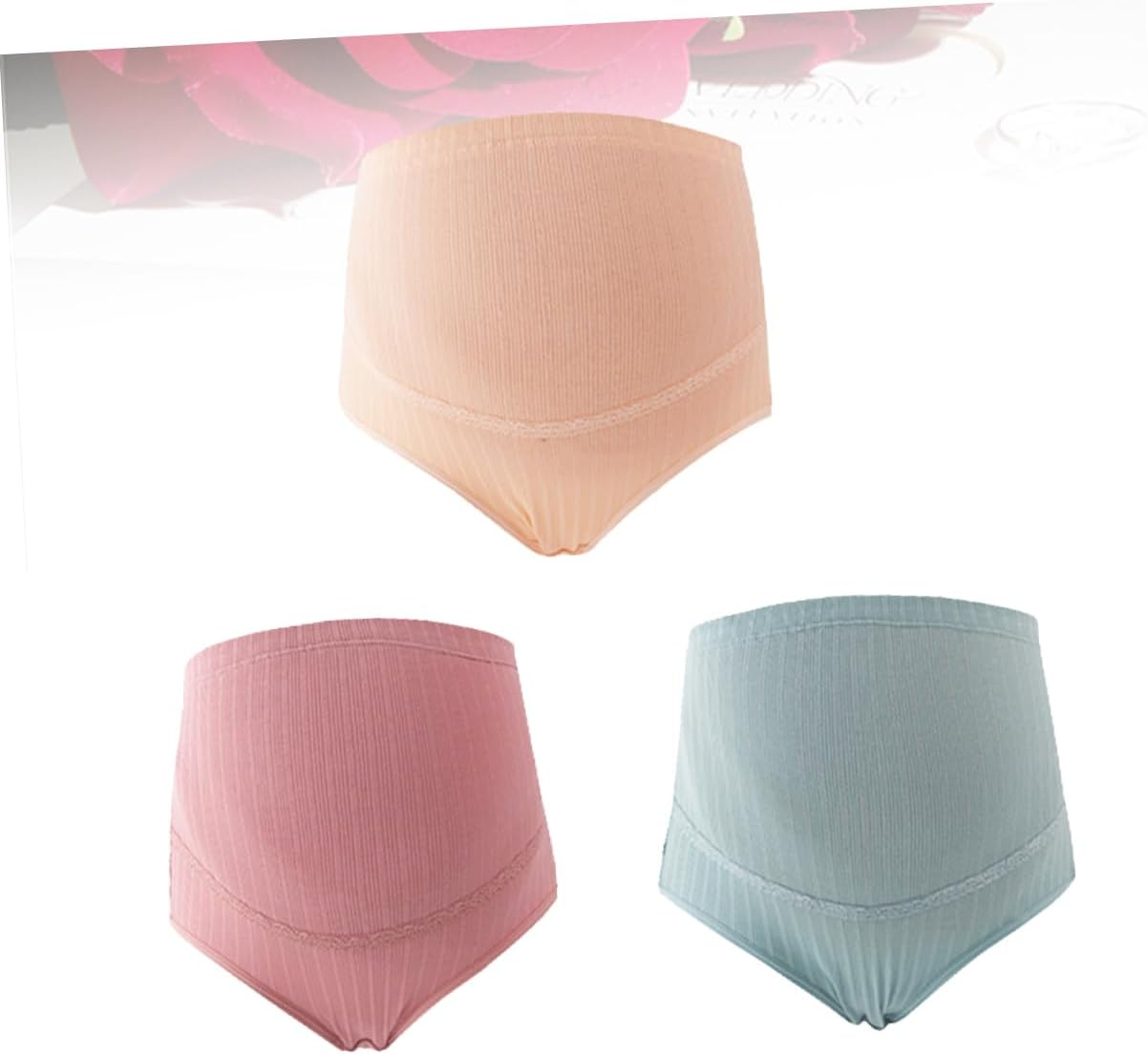 Yardenfun High Waist Cotton Maternity Underwear Soft Stretchy Adjustable Stomach Lift Panties for Pregnant Women Postpartum Comfort Breathable Pregnancy Support image number 5