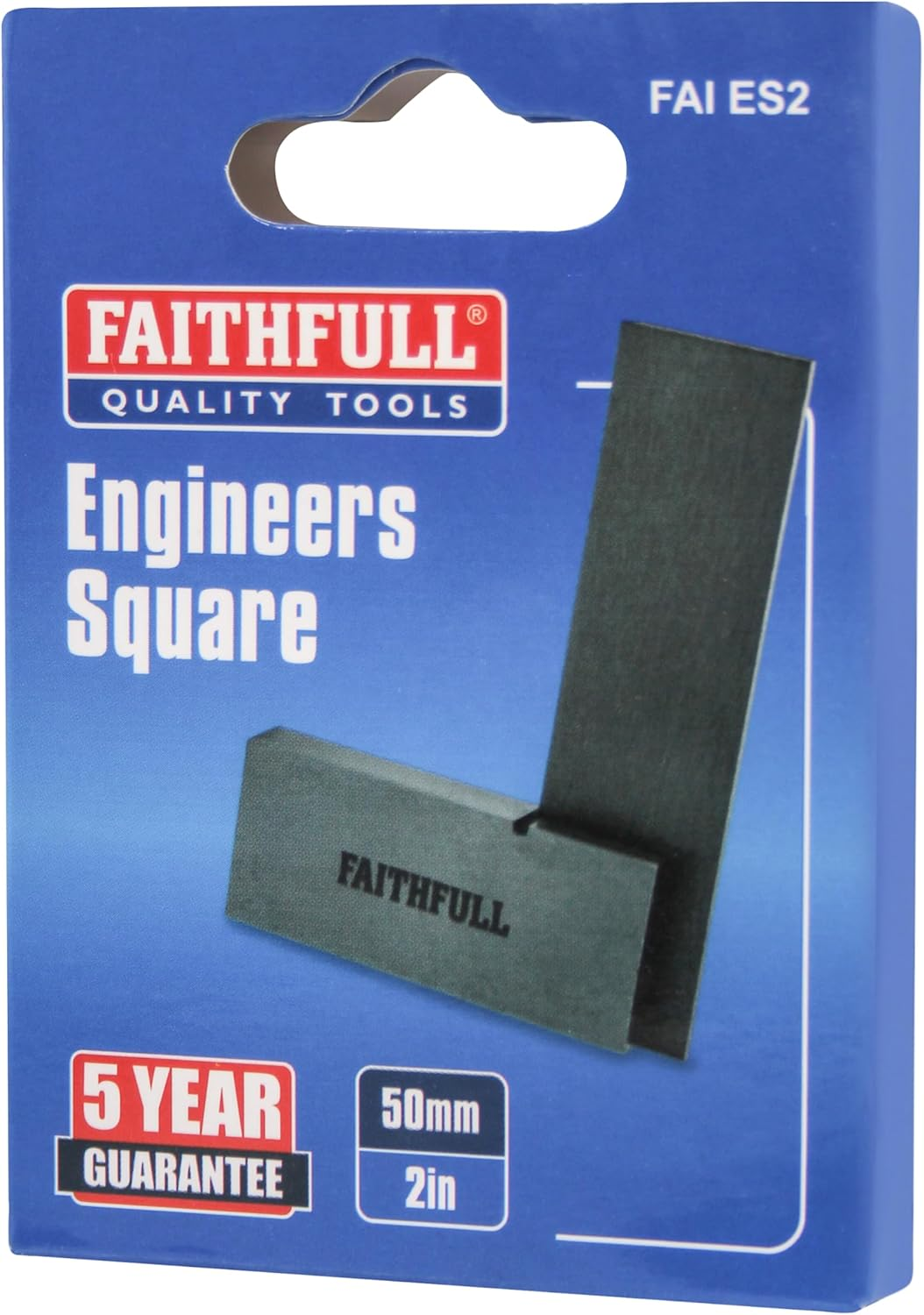 Faithfull Engineers Steel Try Square 50Mm (2In) &ndash; Precision Ground, Hardened Steel Blade, Accurate Marking, Measuring & Layout Tool for Metalworking & Woodworking image number 6