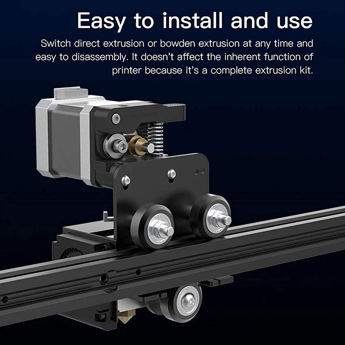 Creality Ender 3 Direct Drive Extruder for Ender 3 Pro, Ender 3 V2 Upgrades Comes with 42-40 Stepper Motor Hotend Kit 1.75Mm Direct Drive Extruder Fan and Cables Support Flexible TPU Filament image number 4