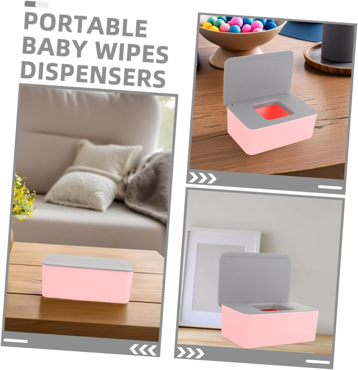 Garneck 2Pcs Portable Wipe Dispenser Stylish Wet Tissue Storage Box for and Home Use Airtight Seal Keeps Wipes Fresh and Moist for Diaper Bags and Outdoor Activities image number 6