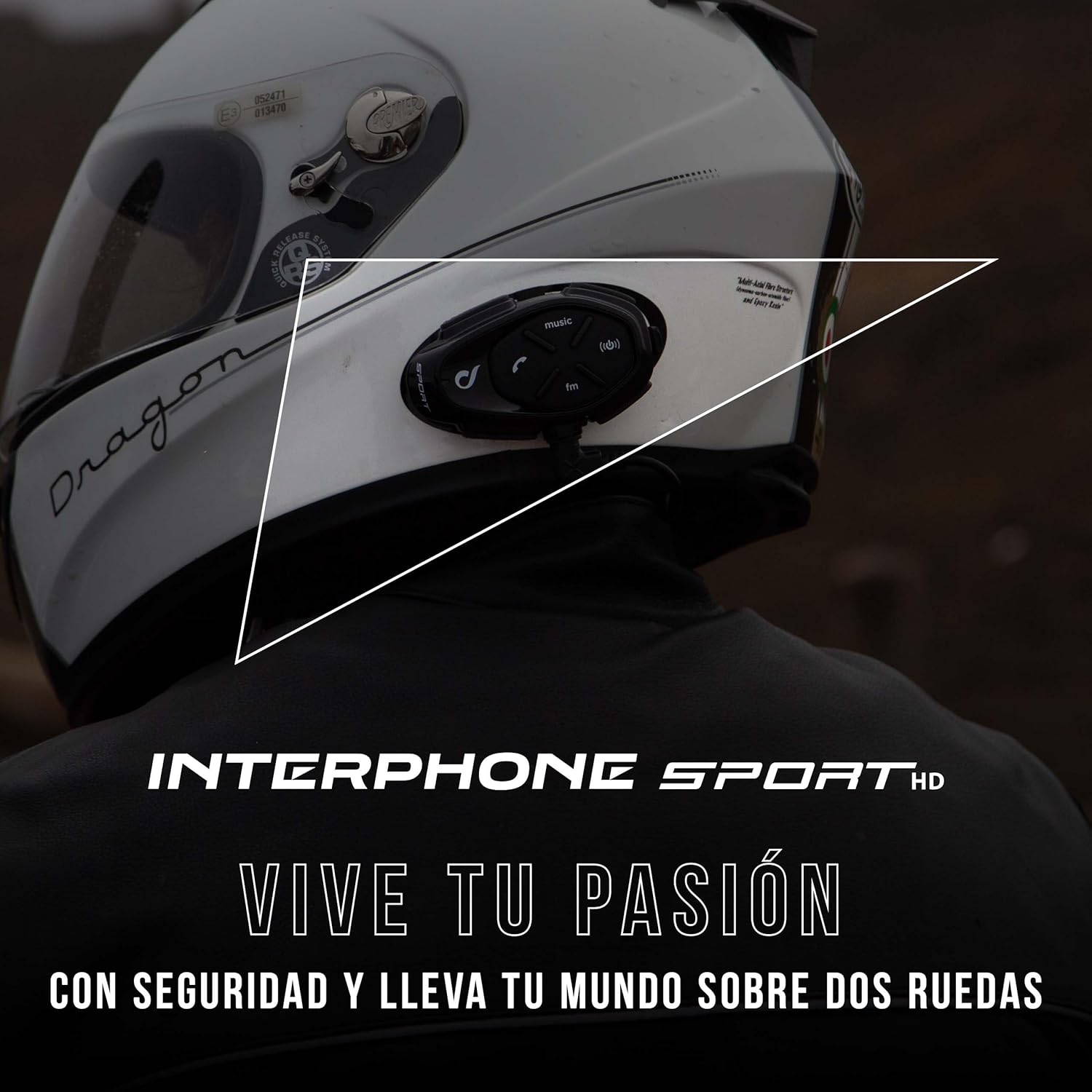 INTERPHONE Sport HD Single Intercom for Motorcycle Helmet with Headphones HD Hifi 40Mm 4 Motorcyclists Distance 1Km Autonomy 20 Hours Standby 1000 Hours TFT GPS Waterproof Universal image number 4