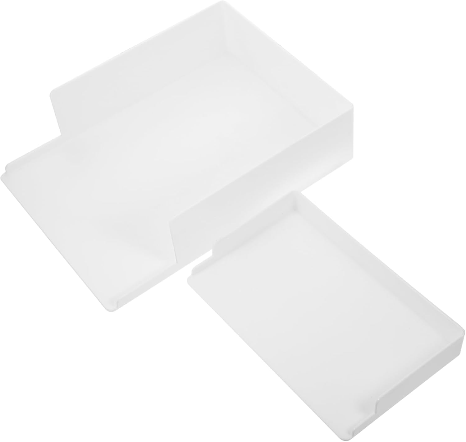 Jojofuny 2Pcs Desk Paper Organizers File Desk Shelf Storage Bin Stationery Desktop Supplies Stackable Filing Office Shelves Organiser Office Products Office Desk Accessories White image number 4