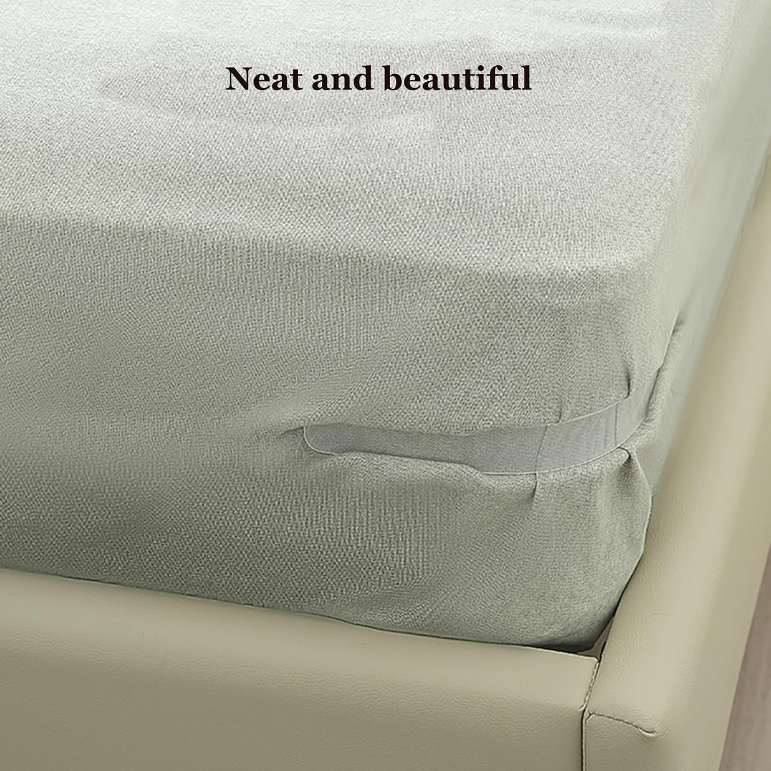 4 Pcs Non-Slip Bed Sheet Holders with 4 Transparent Lock Strips, Bedsheet Corner Tightener Clips, Secure Mattress Clips, Discrete Grippers for Fitted Sheets, Anti-Slide Bedding Fasteners (White) image number 1