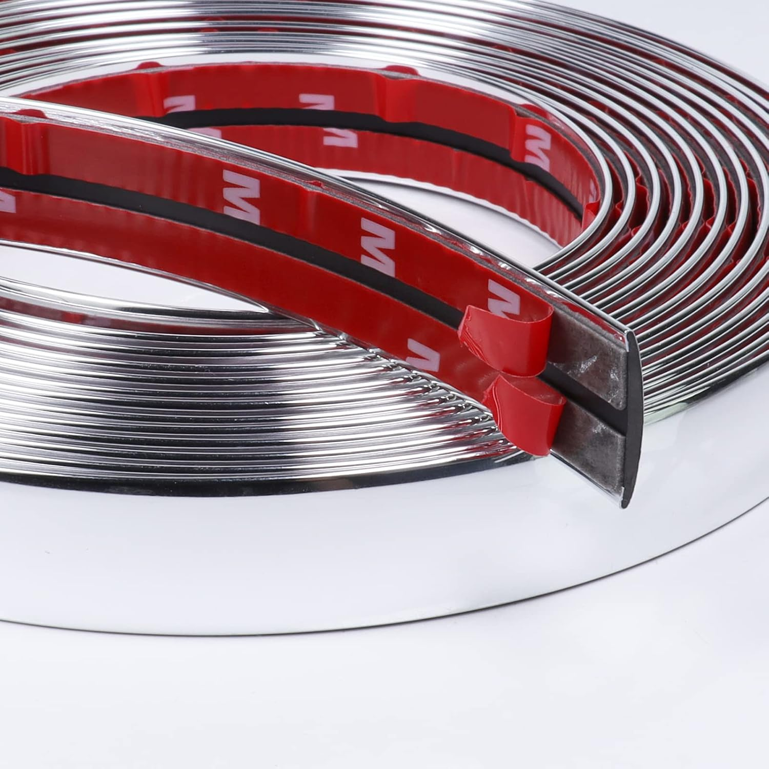 3/4"(20Mm) Automotive Chrome Trim Molding 25Ft Universal Car Side Body Trim(Self-Adhesive) Scratch-Proof Decorative UV Protected for RV Truck Motor Exterior Interior Door Window Bumper image number 5