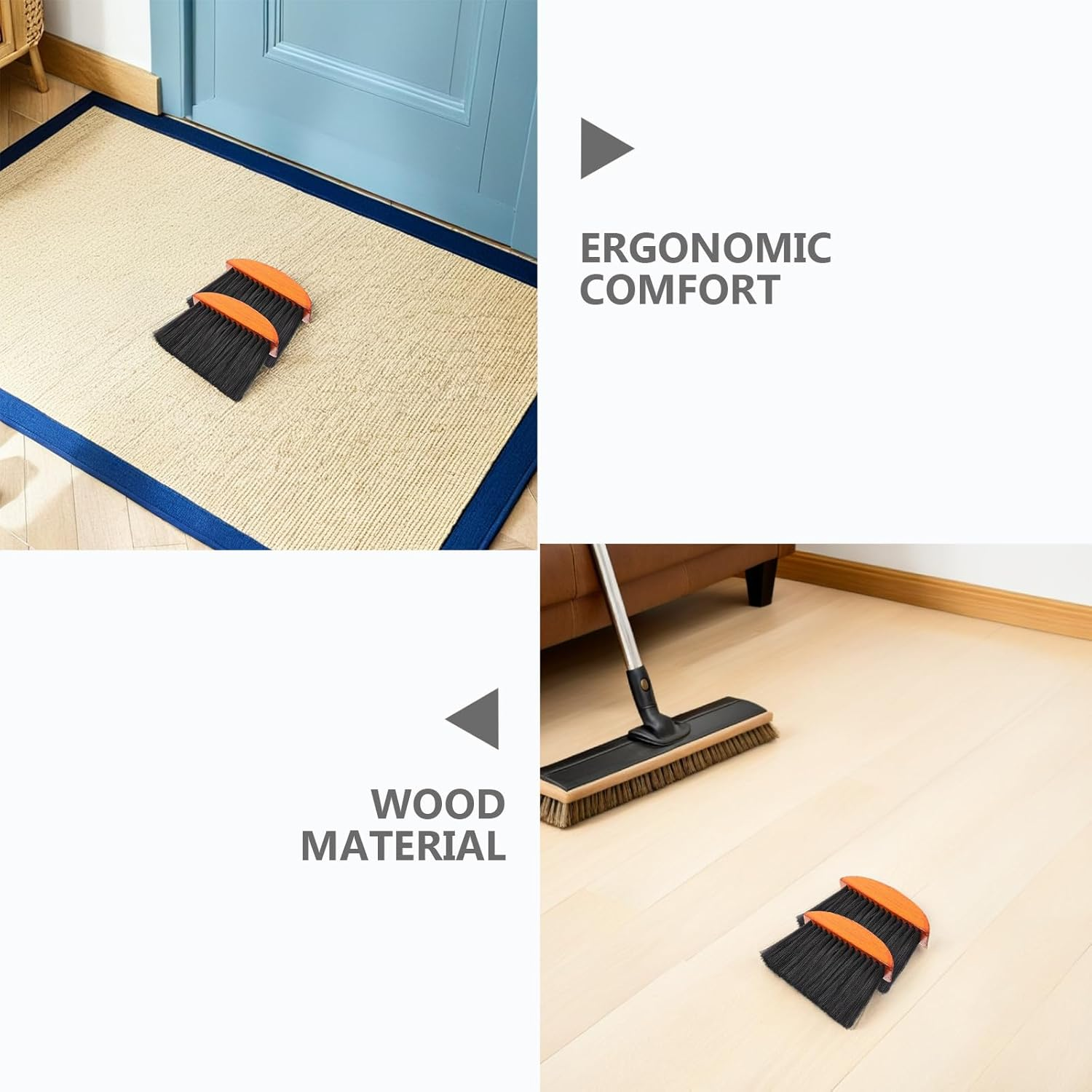 YARNOW 4Pcs Wood Stove Cleaning Brushes: Hand Broom Whisk Brushes for Fireplace Tools - Small Cleaning for Fire Pit Counter Car Detailing image number 1