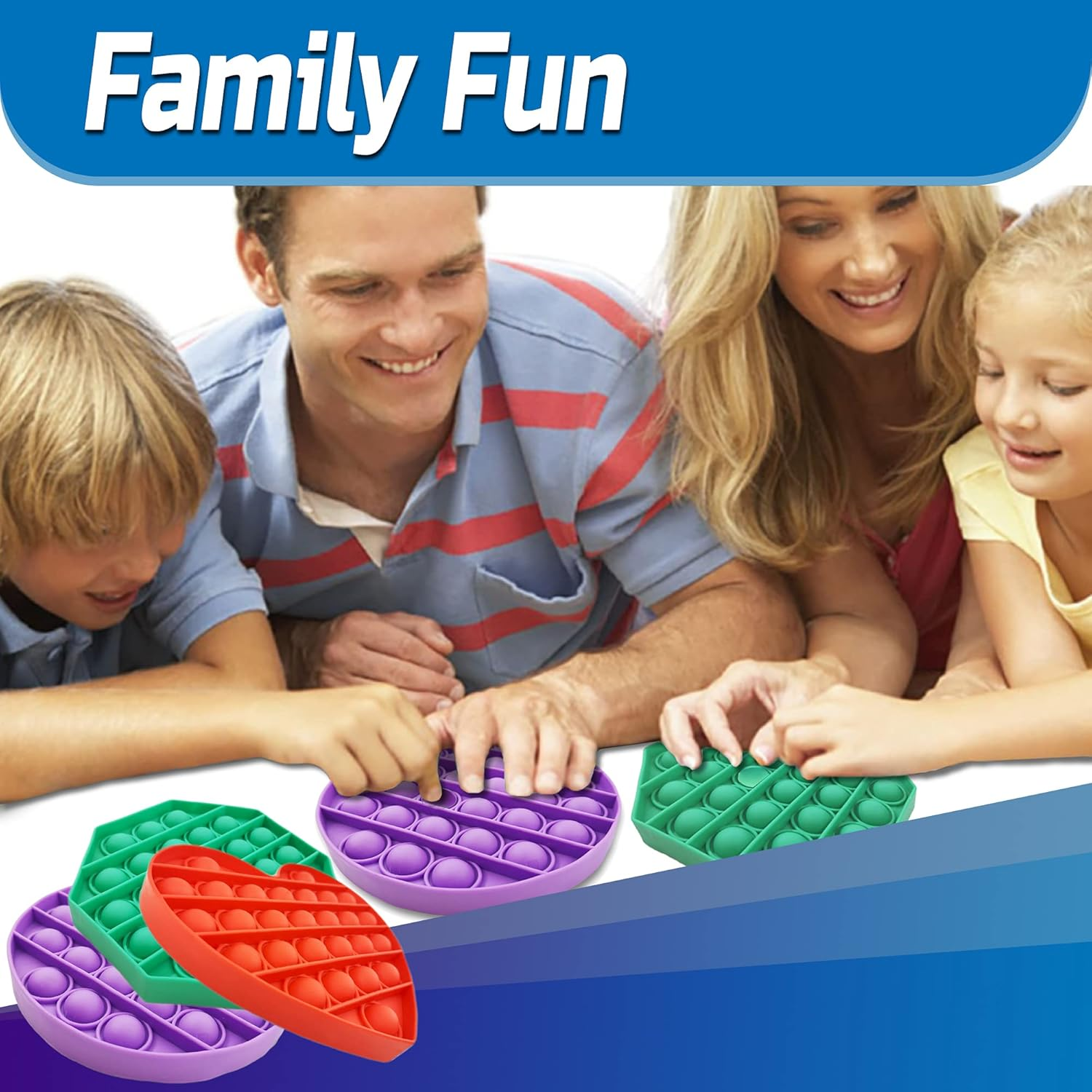 Ellostar Push Pop Bubble Sensory Fidget Toys Pop Stress Reliever Silicone Squeeze Toy Tactile Logic Game, Great for Kids and Adults (Purple) image number 5