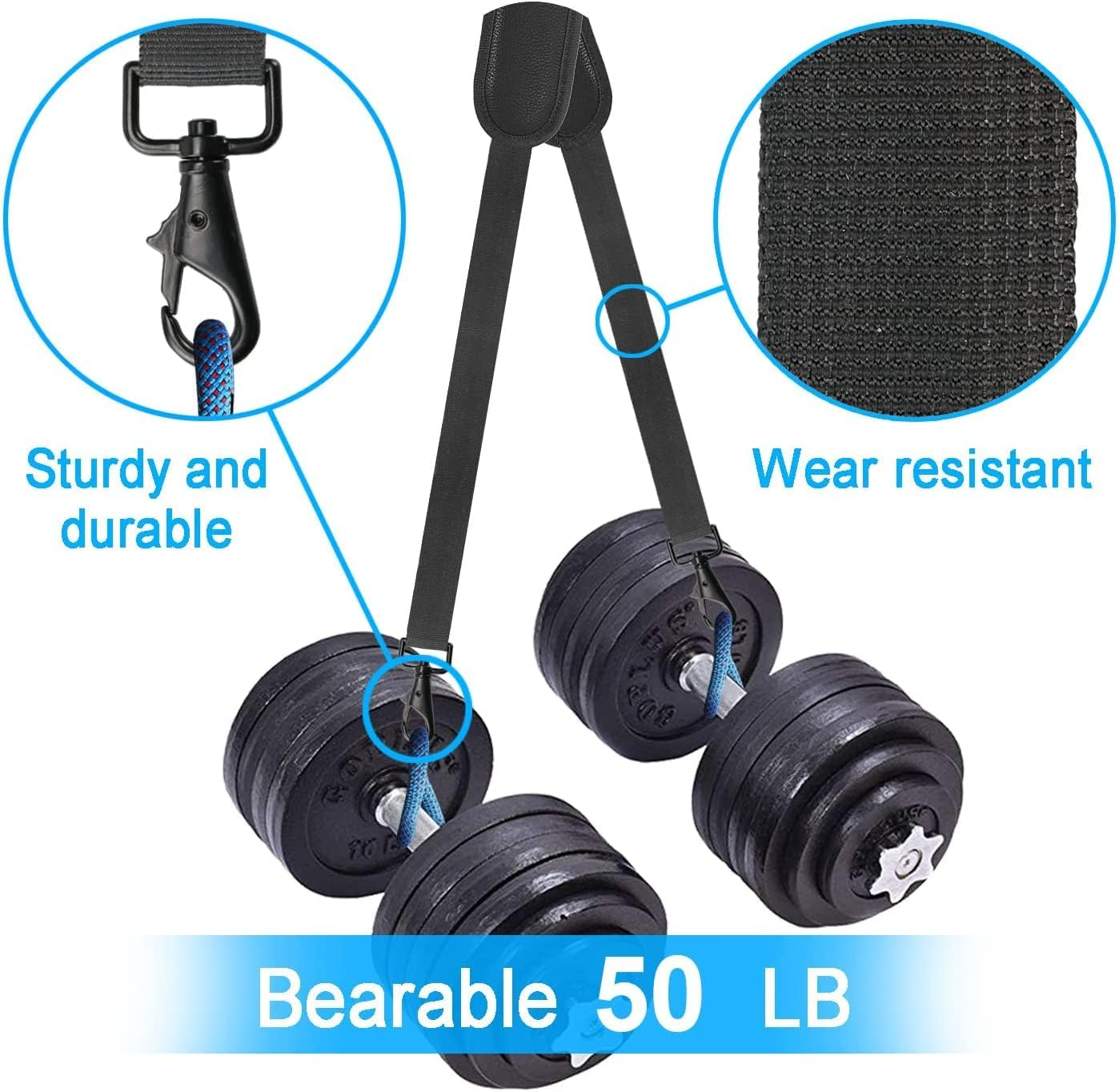 2 PCS 59" Bag Shoulder Strap,Double Buckle Universal Replacement Shoulder Strap, Adjustable Single Shoulder Strap with Metal Swivel Hook,For Laptop Bag/Crossbody Bag/Luggage Bag/Camera (Black) image number 2