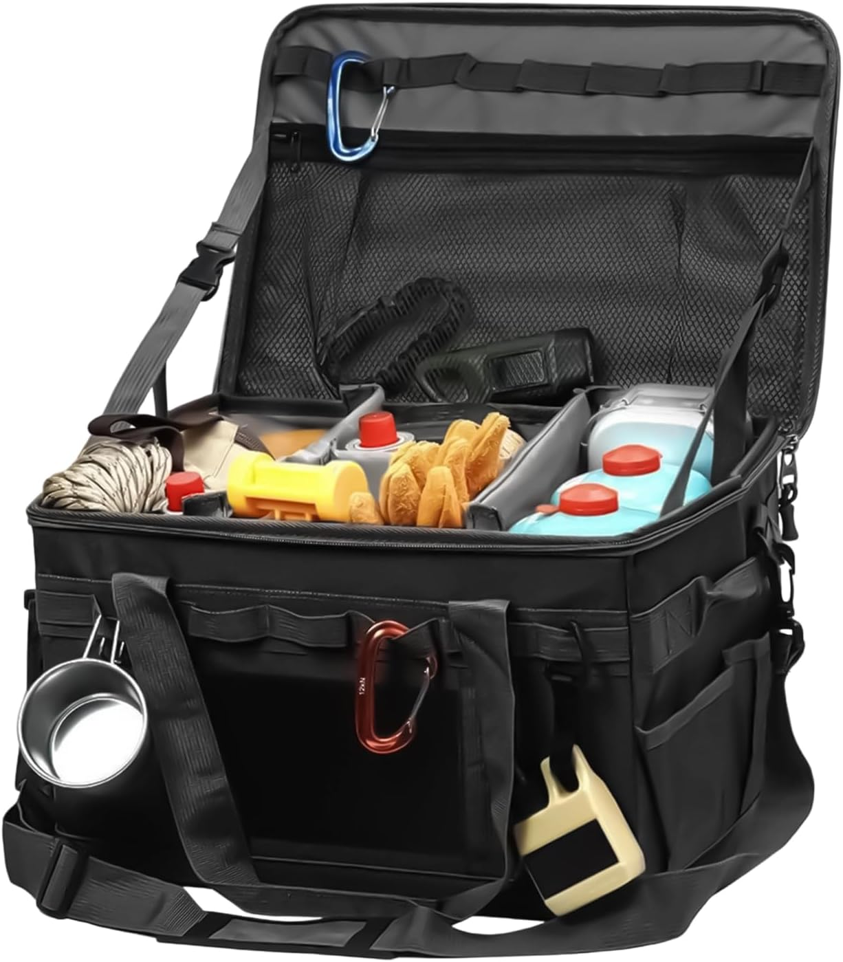 Camping Tote Bag - 30L Foldable Travel Organizer | Utility Tote Bag with Handles,For Travel Kitchen Gear Cookware Tool Tableware Utensil image number 1