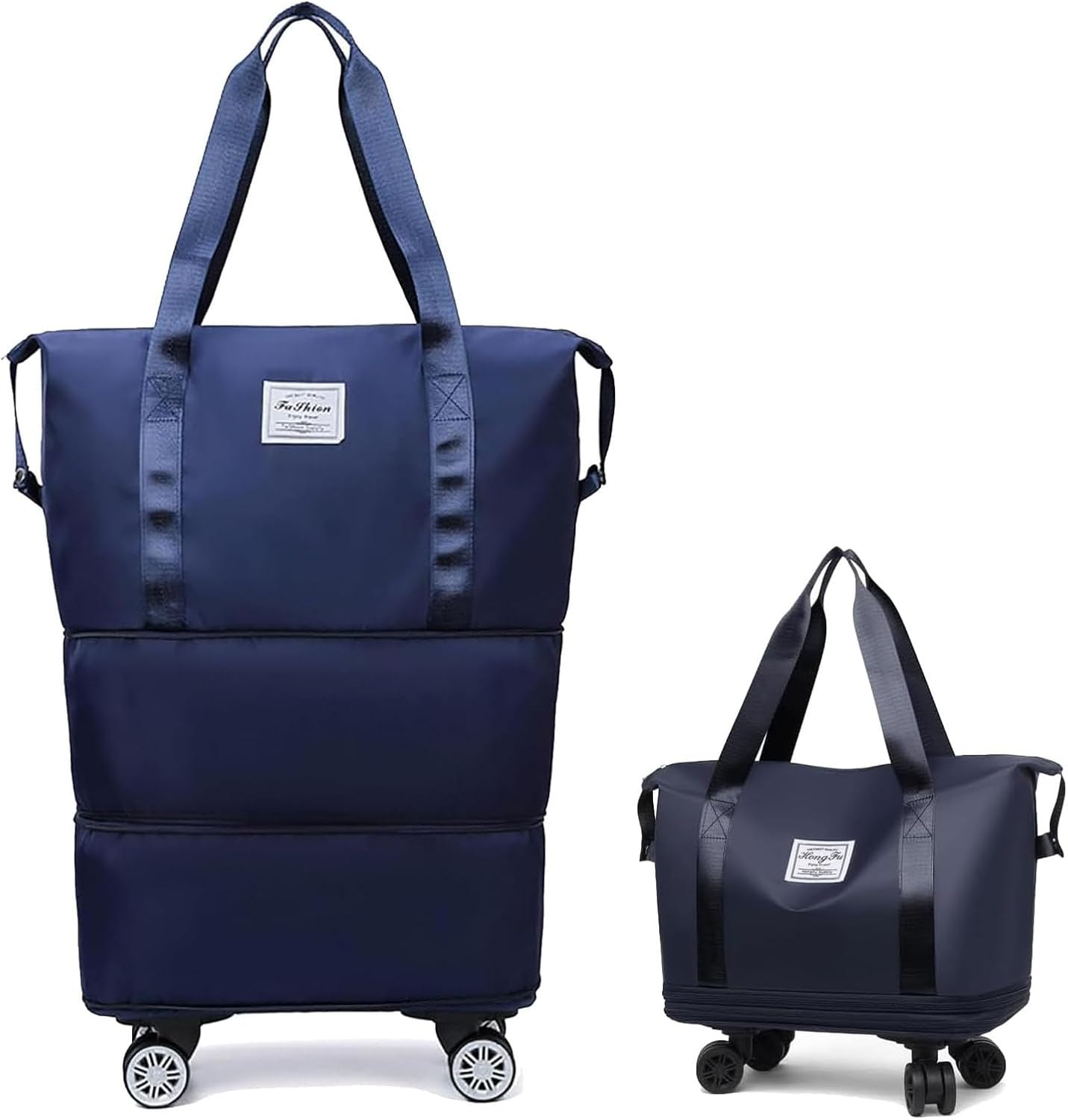 Kulken Travel Bag with Wheels, Kulken 2025 New Large Capacity Travel Bag - Universal Wheel Removable, Expandable Foldable Duffle Bags, Wide-Open Travel (Dark Purple)