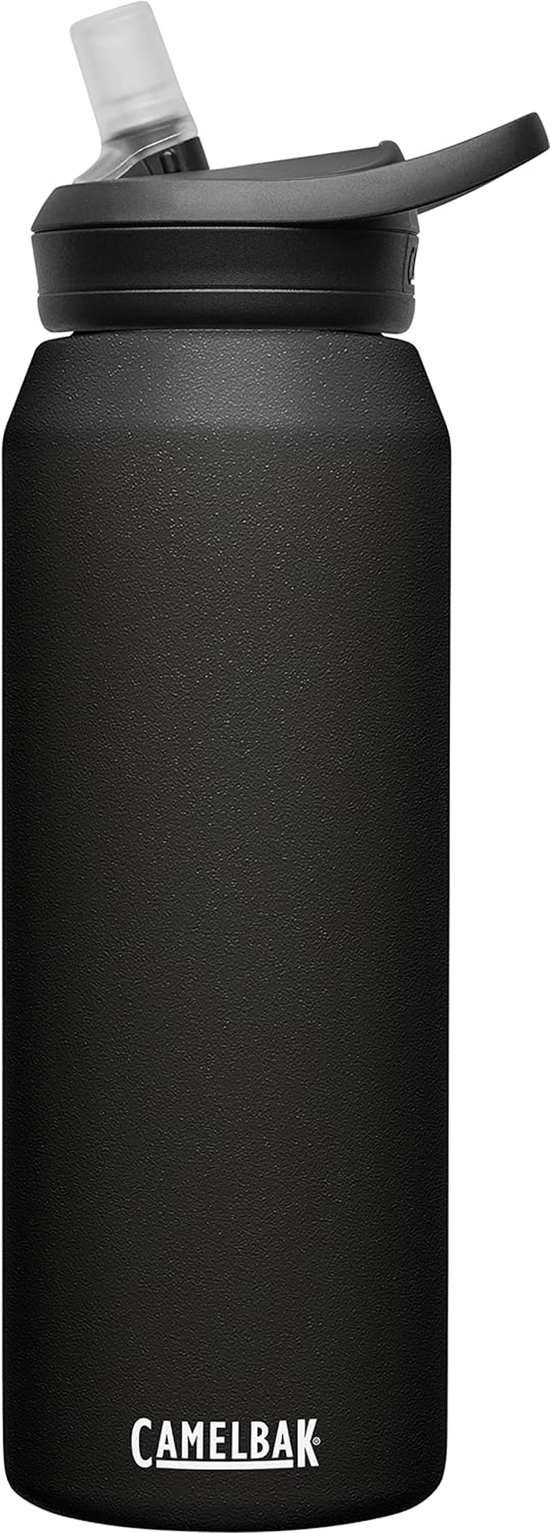 Camelback Eddie plus SST Vacuum Insulated Straw Stainless Steel Bottle, 33.8 Fl Oz (1000 Ml), Black