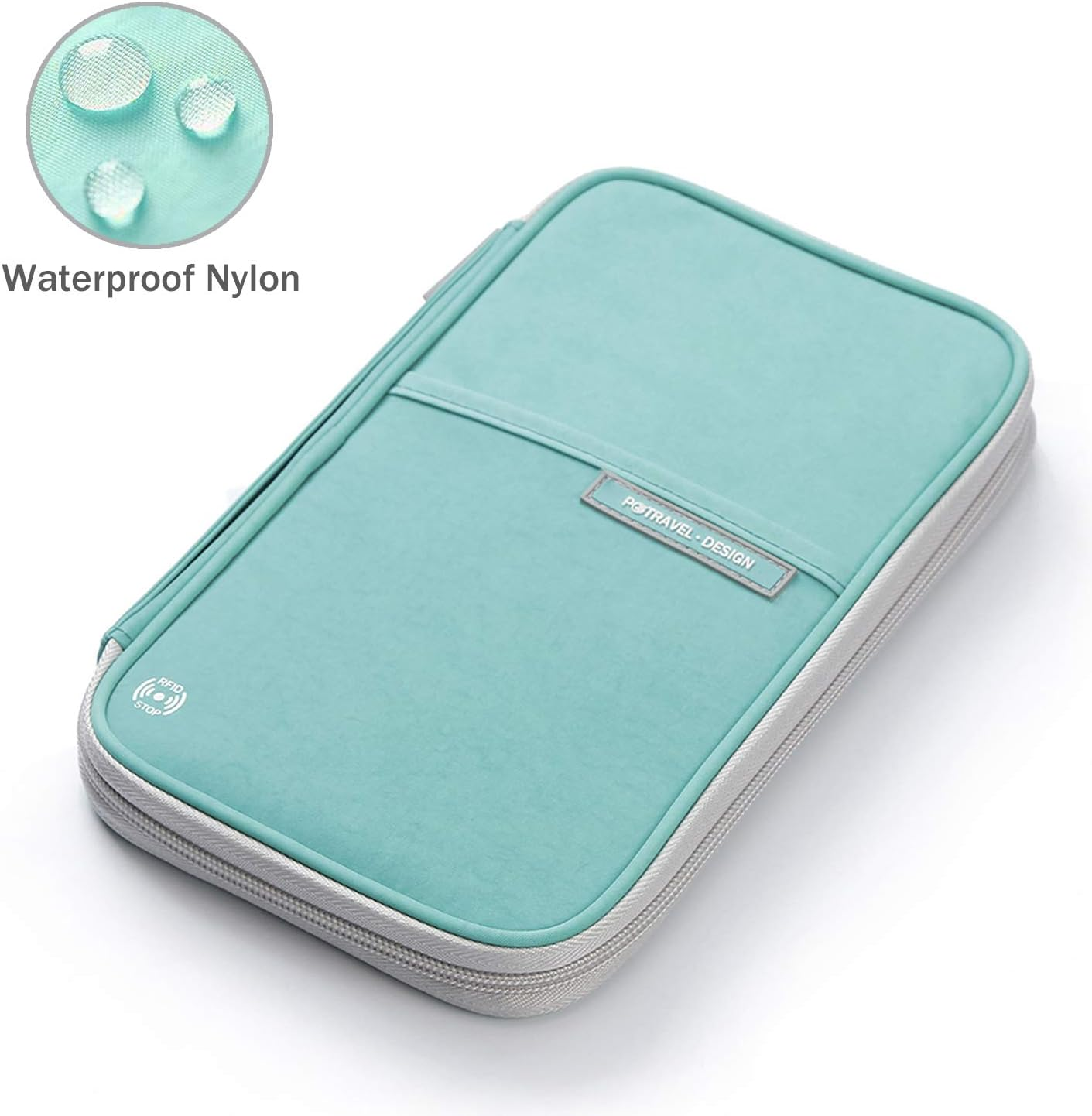 MAOORTY RFID Family Passport Holder Travel Wallet Waterproof Holiday Document Organiser for Credit ID Cards Boarding Passes Flight Tickets Cash Travel Accessories image number 4