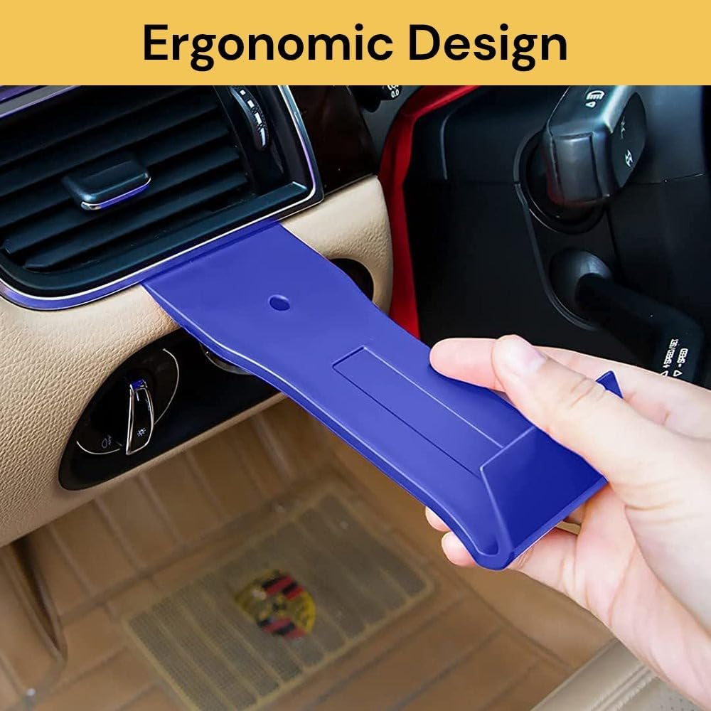 Spendeal 12 Pcs Trim Removal Tool Kit, No Scratch Plastic Pry Tool Kit, Car Panel Door Window Tools Car Interior Trim Kit Fastener Rivet Remover for Clip, Molding, Dashboards, Upholstery Toolkit image number 1