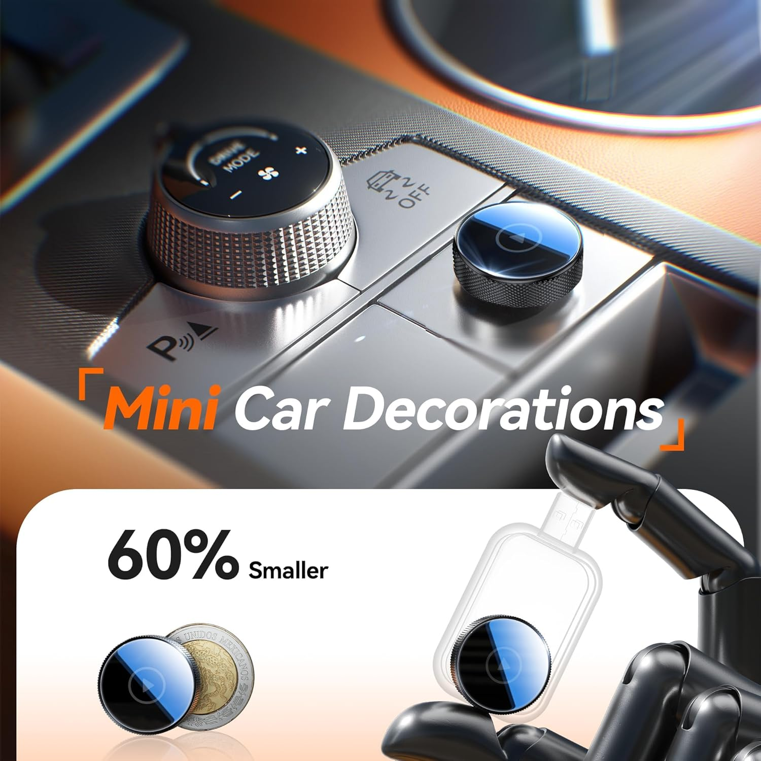 Vervex Car Play Adapter Upgrade Wired Carplay to Wireless, Mini USB Design for Apple Carplay Android Auto Wireless Adapter,Plug & Play, Auto Fast Stable Connect Car Play for Lphone Android image number 2