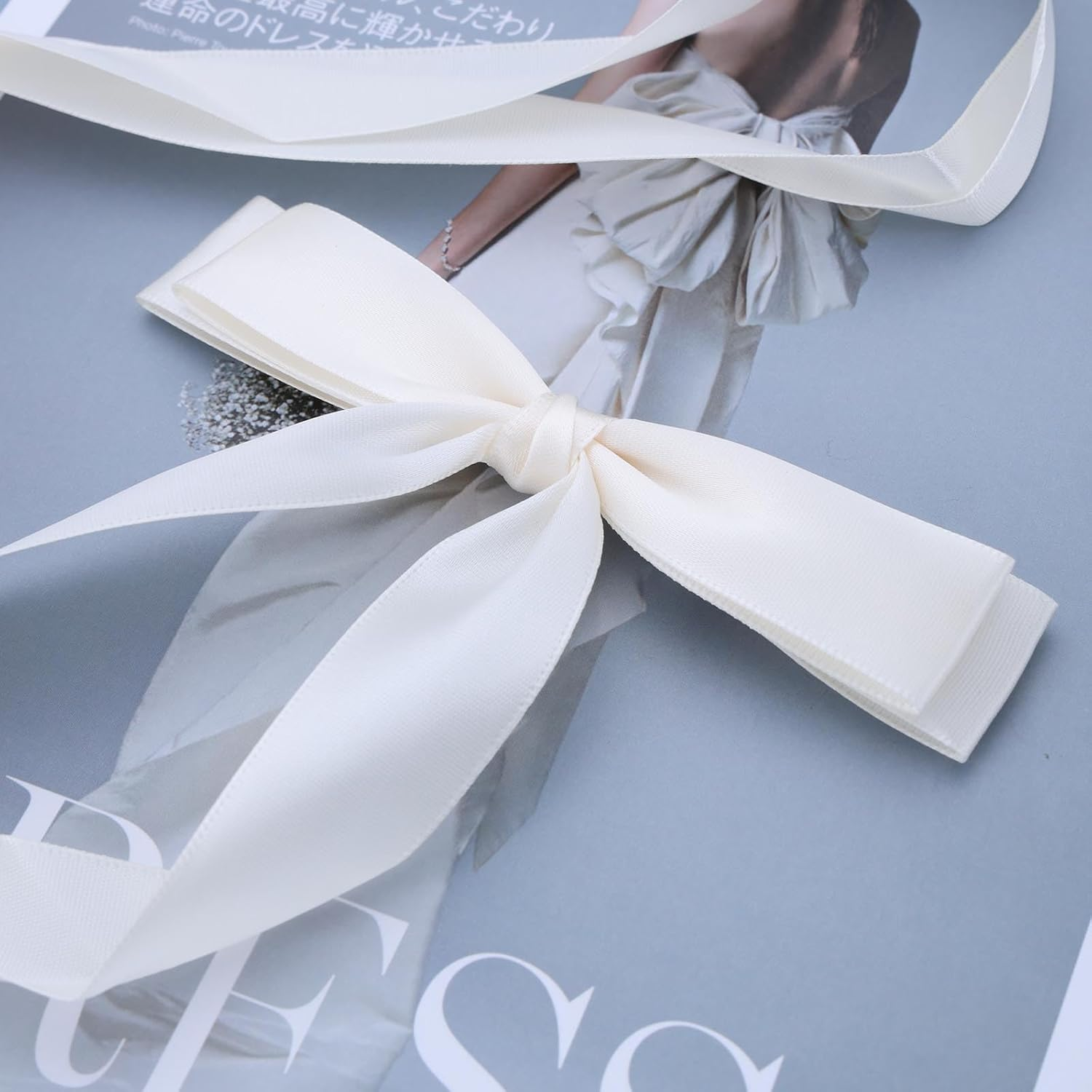 Yheakne Vintage Hair Clip with Black Bow Hair Clip with Long Tail Black Bow Ear Clip Hair Clip Black Bow Hair Clip Black Bow Silky Hair Clip Headpiece image number 2