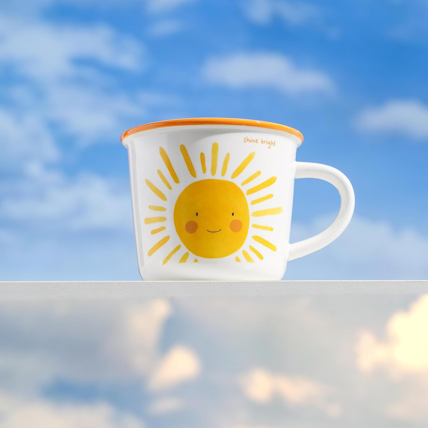 Cute Sunshine Mug 380Ml Good Morning Ceramic Cup with Handle Coffee Tea Milk Water Mug for Men Women Dishwasher and Microwave Safe image number 2
