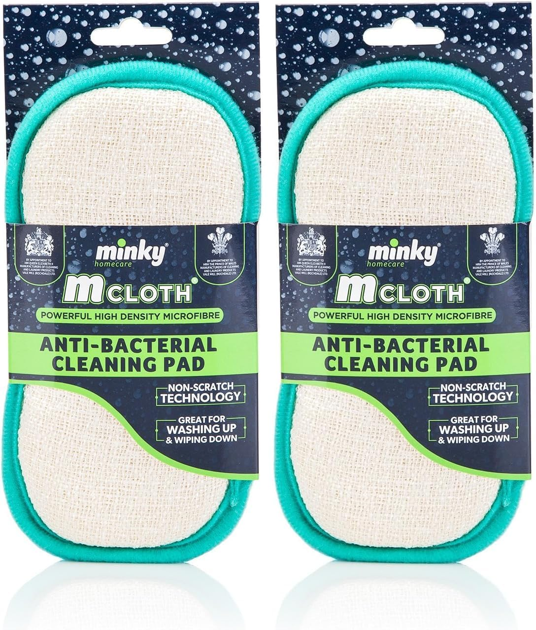 Minky M Cloth Anti-Bacterial Cleaning Pad - Dual-Sided Microfibre Cleaning Cloth for Household Cleaning - Minky Household Cleaning Products with Non-Scratch Technology image number 3