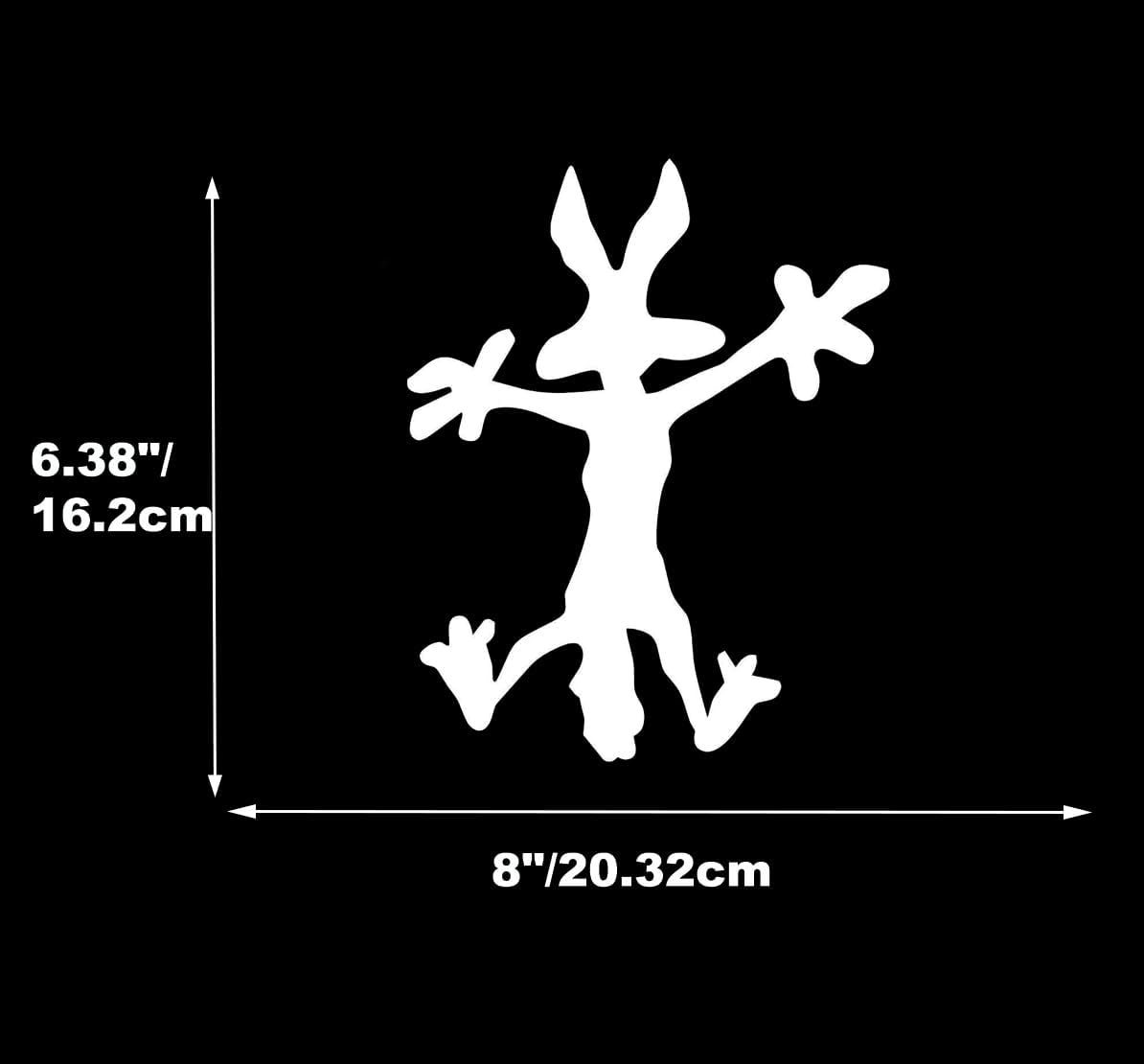 XTRAYXRAY Funny Coyote Splat Sticker Car Decal Window Bumper Decal Sticker Suitable for Cars, Trucks Great for Dents (White) image number 2