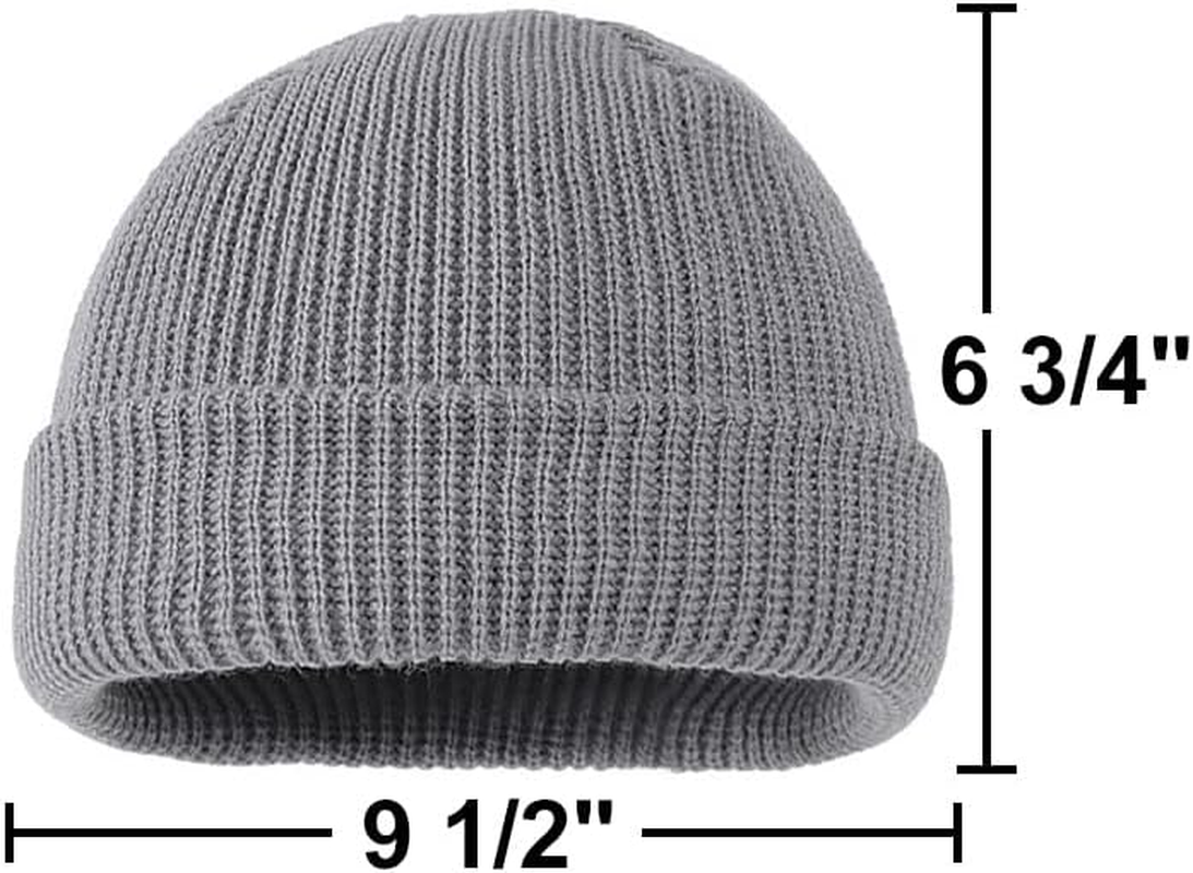 TOPTIE Winter Cuffed Beanie Knit Hats for Teens, Warm & Soft Toboggan Cap - Navy image number 7