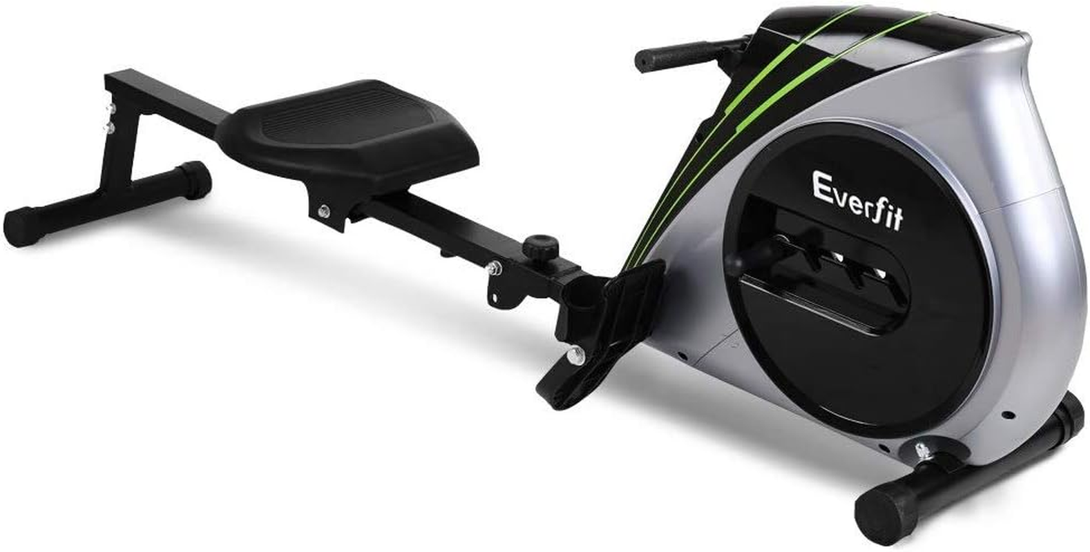 Everfit Elastic Rope Resistance Rowing Machine, Foldable Rower Home Gym Fitness Equipment Cardio Workout Exercise, Adjustable 4 Levels 150KG Weight Capacity Silver Black image number 4