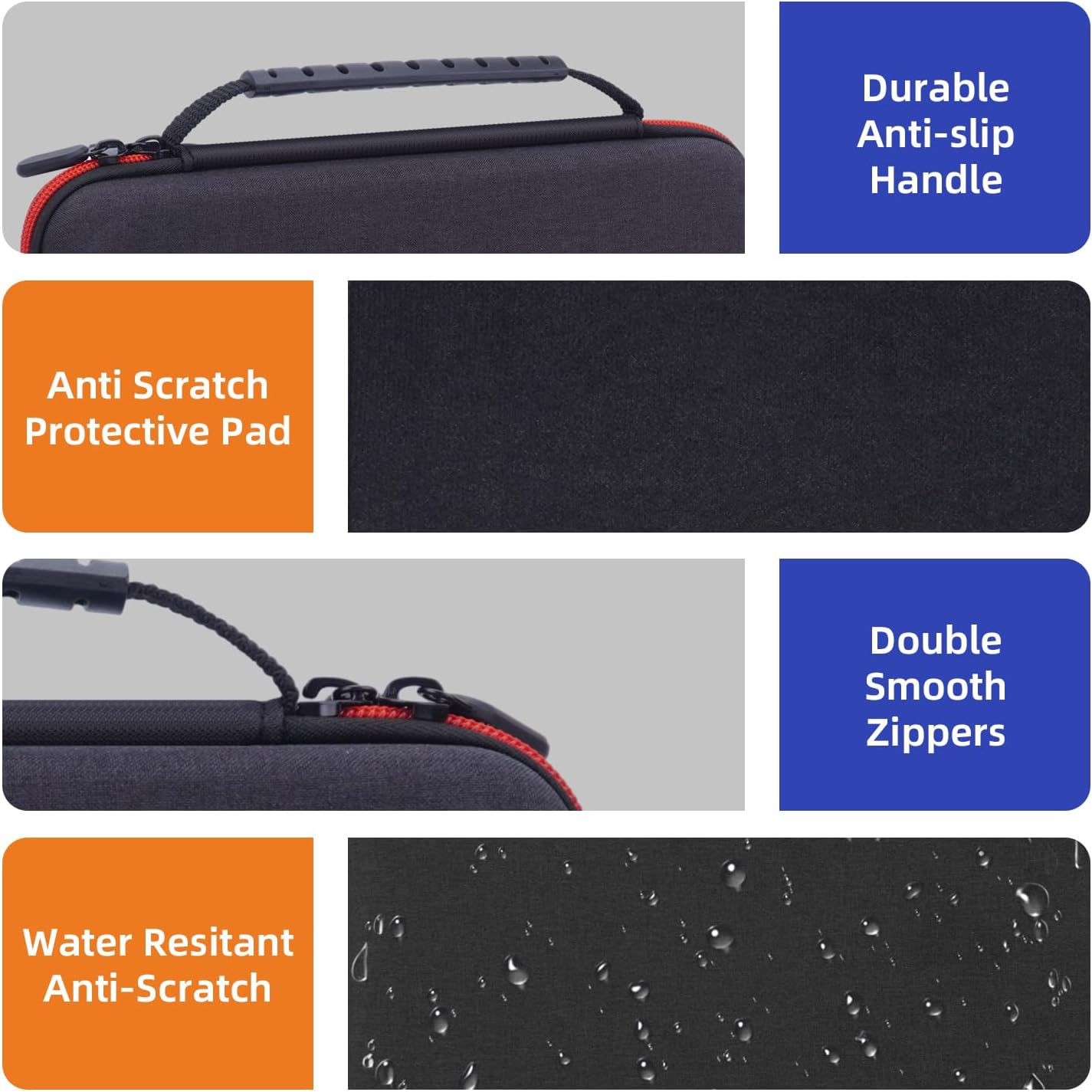 Hard GPS Case for 10-Inch Garmin Dēzl OTR1000 / Dēzl&trade; OTR1010 / RV 1095 / RV 1090 GPS Truck Navigator, GPS Protection Case with Mesh Pocket for USB Cable - Black image number 6