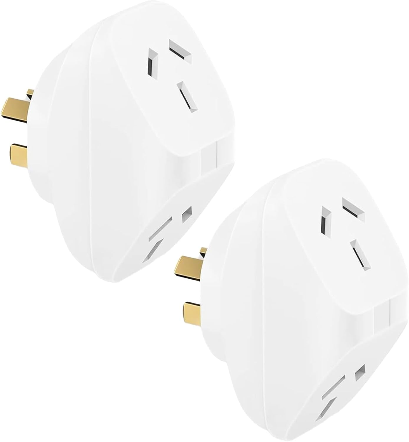 Double Power Outlet Extender 2PCS, 1-To-2 Grounded Plug Adaptor, Multi Plug Socket Extension, 10A, 2400W, 250V, Double Adapter for Home/Office, Australian Standard (White Two Pack) image number 3
