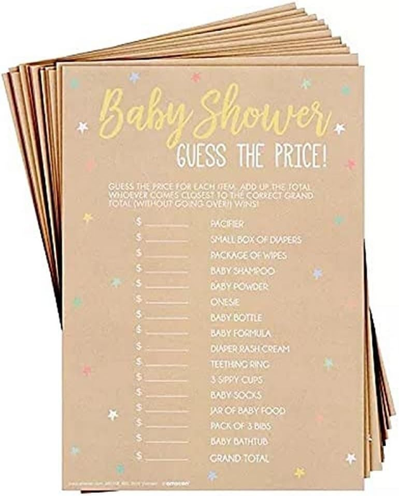 Amscan Baby Shower Guess the Price Games (Pack of 24)