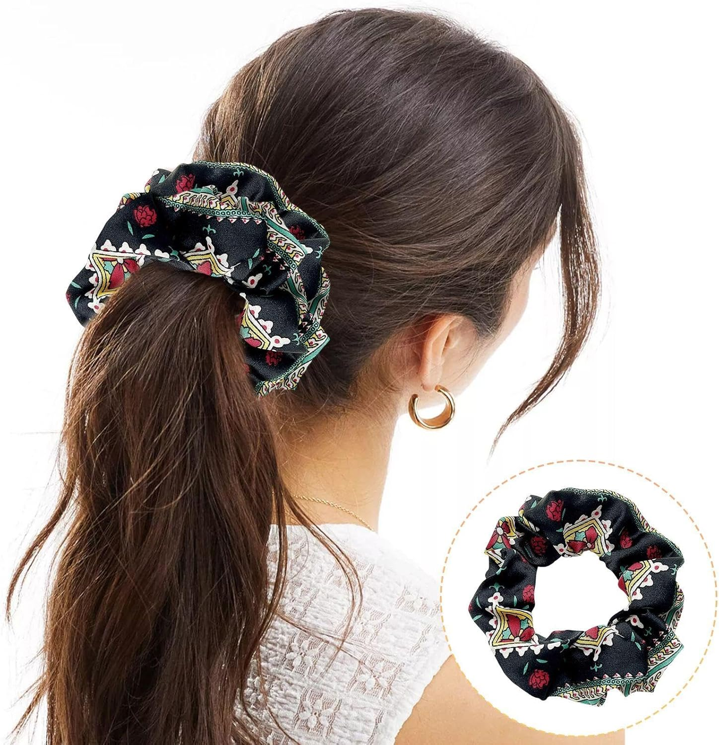 3 X Bow Bands and 3 X Elastic Hair Rings, Retro Hair Accessories, Fashionable and Personalised Hair Accessories, Hairstyle Decorations. image number 3