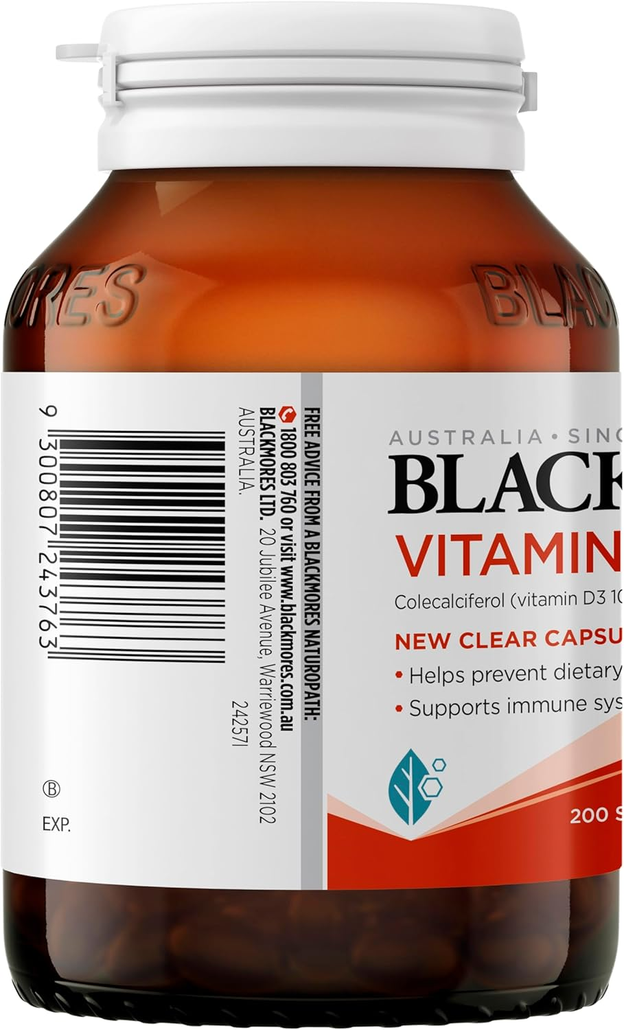 Blackmores Vitamin D3 1000 IU | Supports Bone & Muscle Health| 200 Capsules image number 5