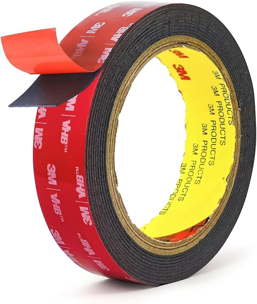 3M Double Sided Tape, Heavy Duty Foam Tape, Black Adhesive Mounting Tape, VHB-5952 Mounting Tape, 1.5Cm X 3M, Compatible with Electronics, Household Appliances, Automotive Applications - Fengea image number 5