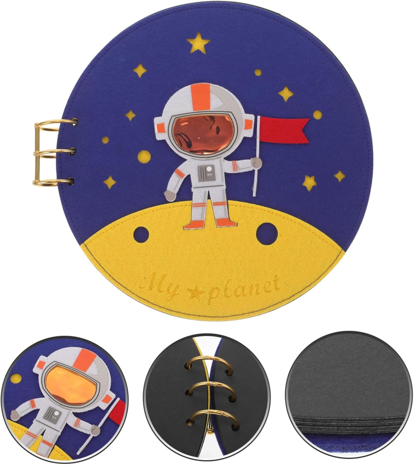 Kisangel Photo Album DIY Growth Album Book for Boy Girl Durable Felt Material Ample Storage Capacity Meaningful Shower Present Creative Design for Cherished Memories image number 1