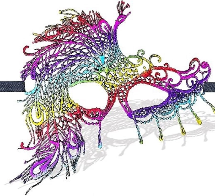 Mardi Gras Masquerade Mask Lace Masquerade Mask for Women Mardi Gras Halloween Party Supplies Mask