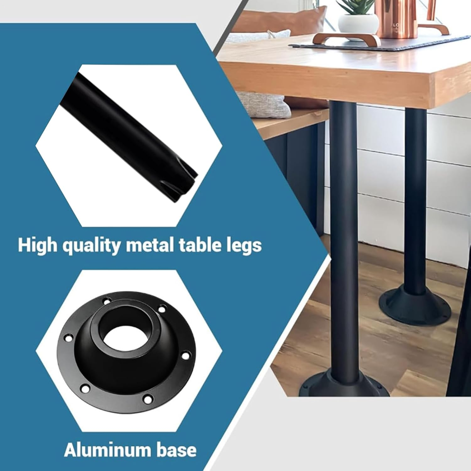 RV Table Base &ndash; RV Pedestal Table Base Flange | Table Leg Base Mount | Lightweight Detachable RV Interior Accessories | Heavy Duty Table Pedestal Stand Base for Van Use image number 4