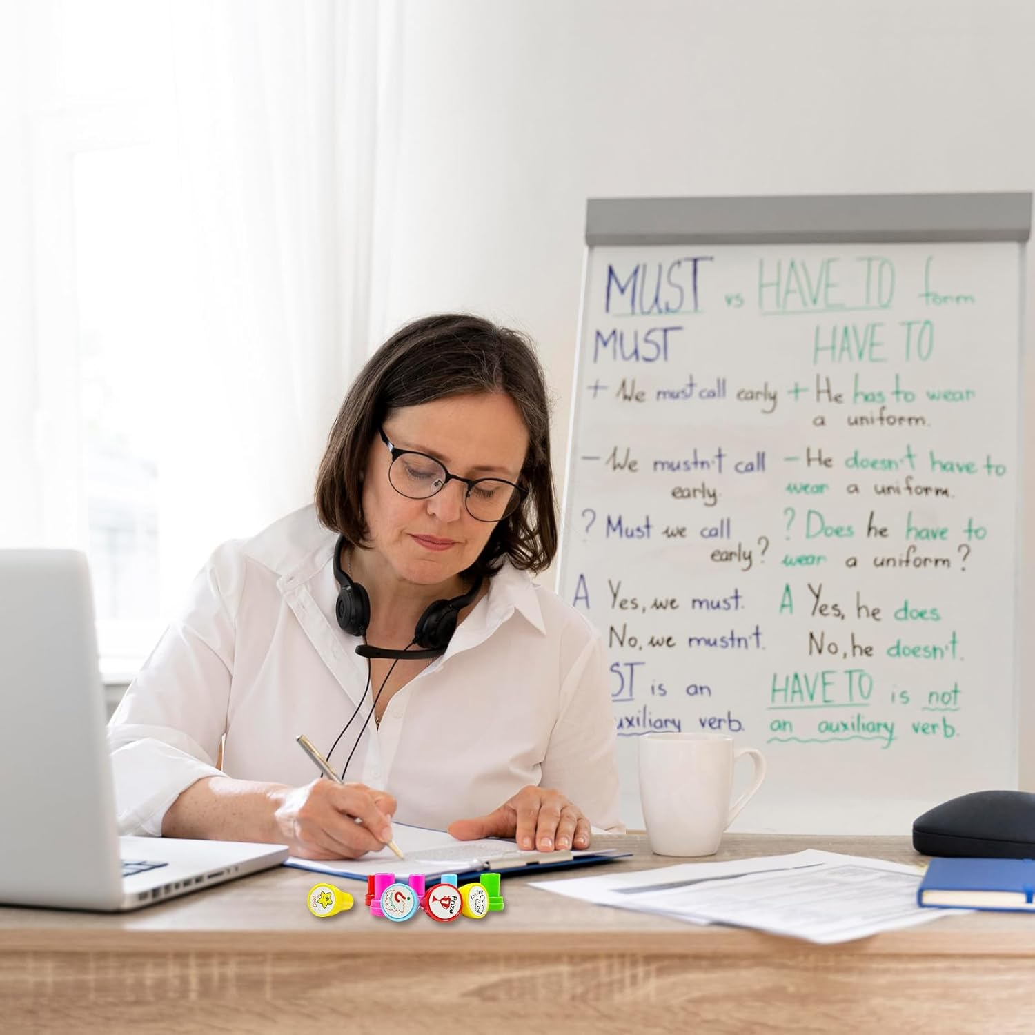 TEAONE Comment Stamps, 10 PCS Motivational Stamps for Homework, Teacher Supplies (Different Kinds)