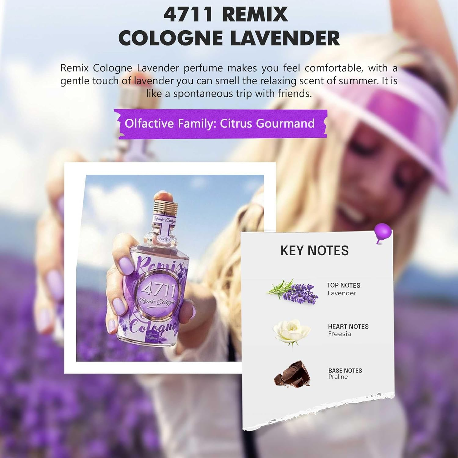 4711 4711 Remix Lavender Eau De Cologne Spray (Unisex) 151Ml image number 1