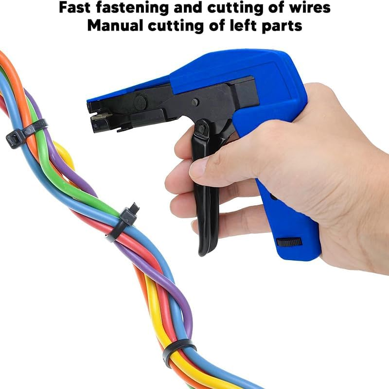 AIMALL Cable Tie Gun Tensioning Cutting Tool for 2.4-4.8Mm Nylon Wire, Adjustable Tension Fastener, Aluminium Alloy, for 2" to 13.5" Cable Ties image number 6