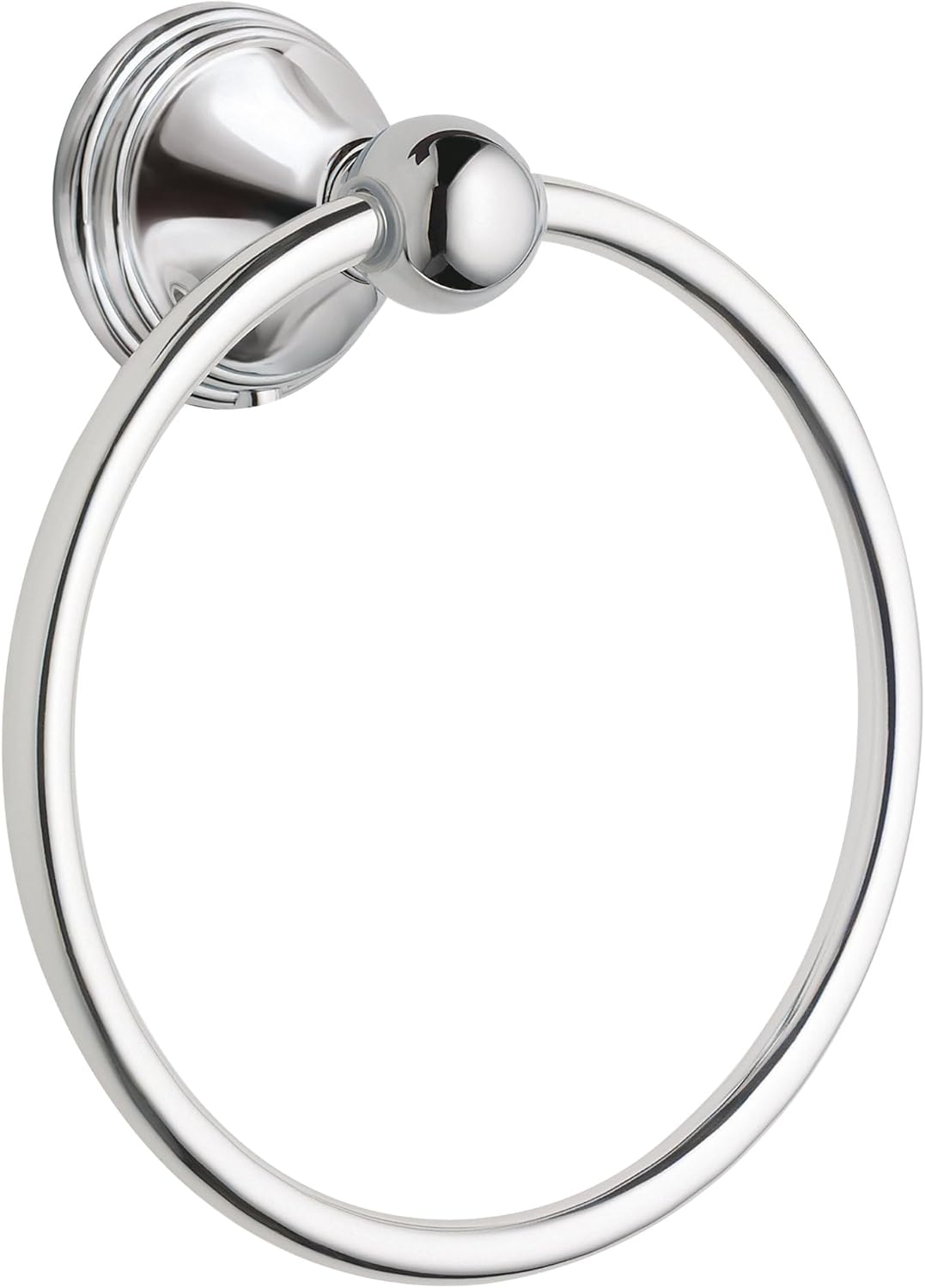 Moen Preston Collection Polished Chrome Bathroom Hand-Towel Ring, Wall Mounted Towel Holder, DN8486CH