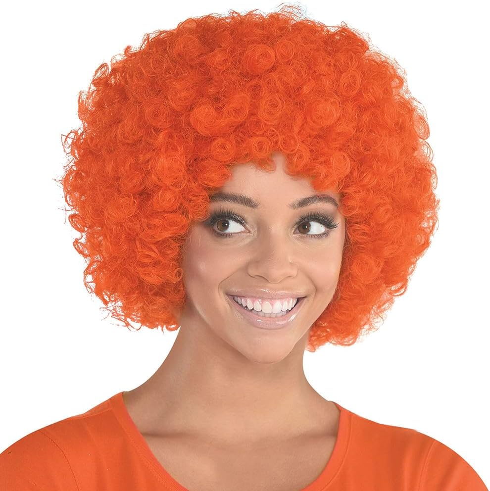 Curly Wig Fancy Dress Costume Accessory White