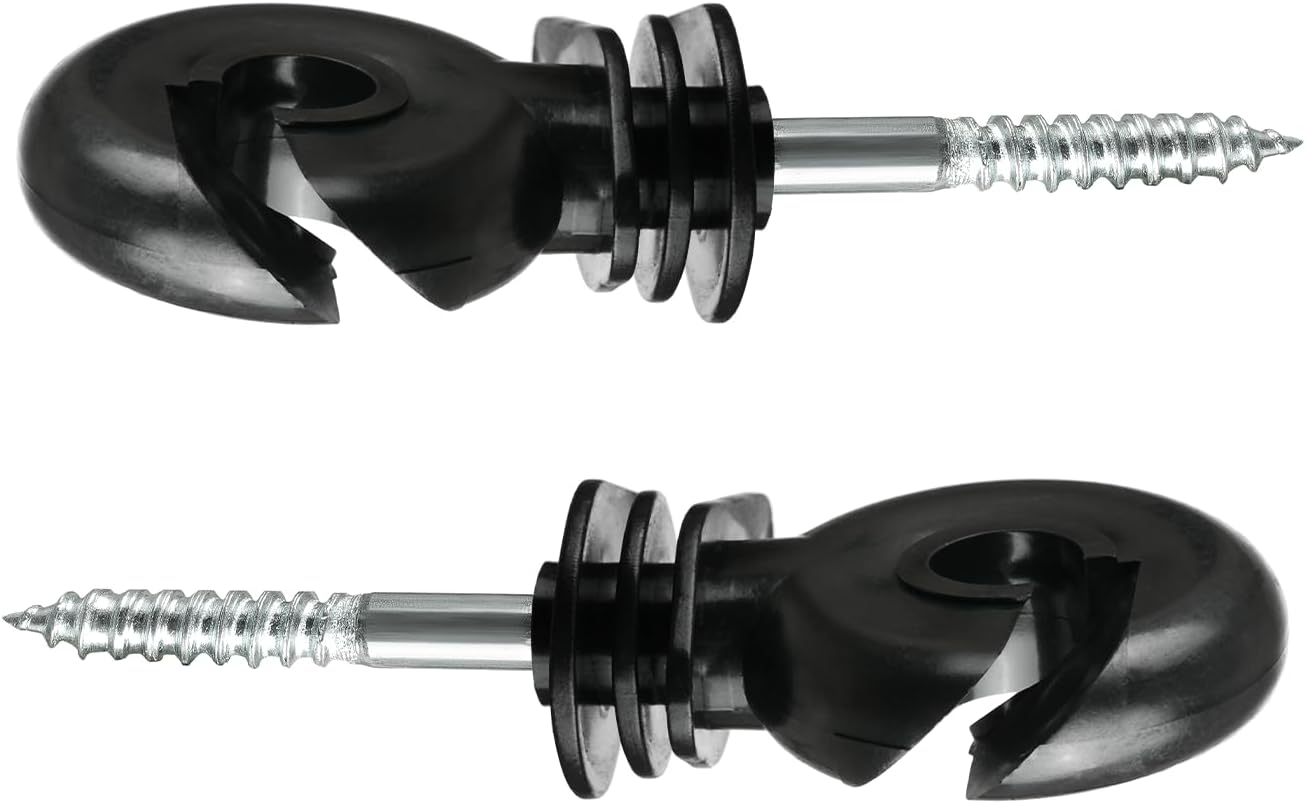 50 Pcs Ring Insulator with Thread, Electric Fence Insulators for Wooden Posts, Rope